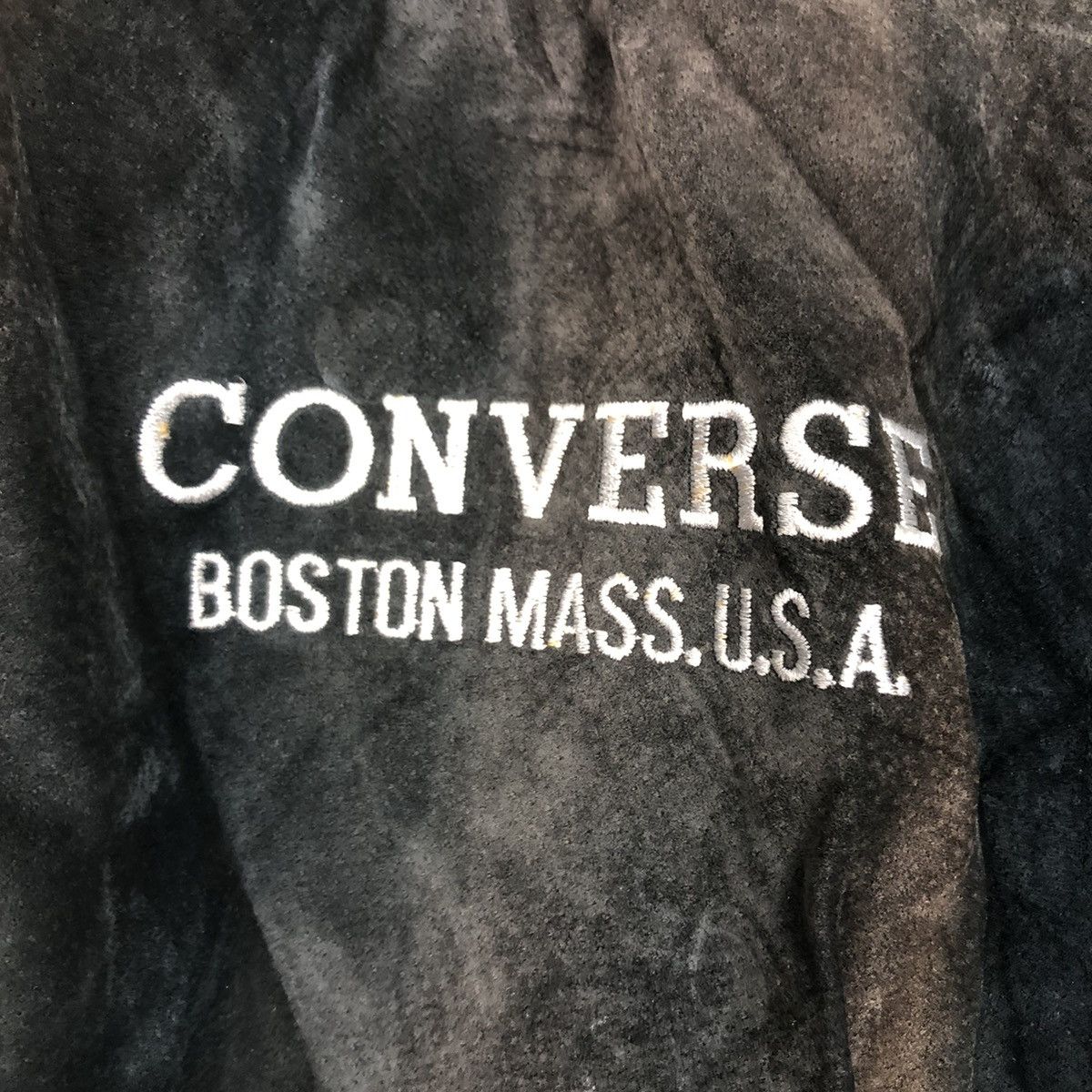 Japanese Brand Vintage Bomber Leather Jacket Converse All Star Boston Mass Size US M / EU 48-50 / 2 - 18 Thumbnail