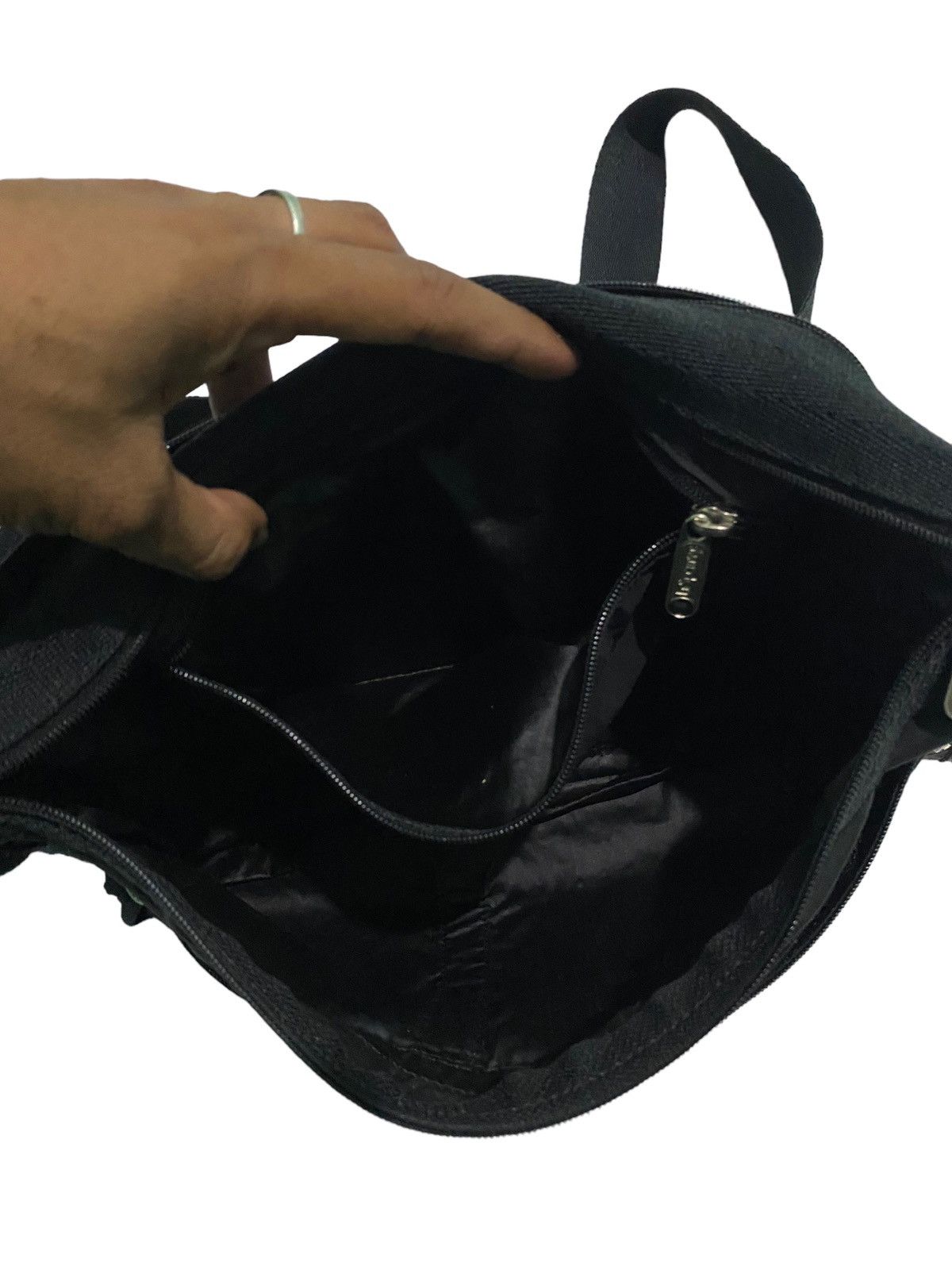 LeSportsac × Vintage Vintage Lesportsac Deluxe Shoulder Satchel Black Bag Size ONE SIZE - 13 Thumbnail