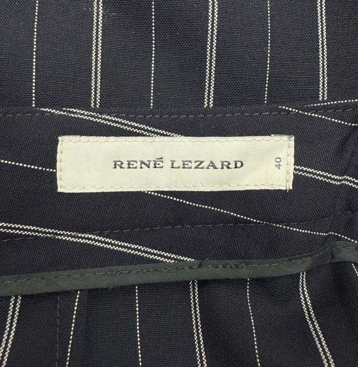 Other Rene Lezard Striped Wide Led Dress Pants Wool size 40 Size 28" / US 6 / IT 42 - 9 Thumbnail