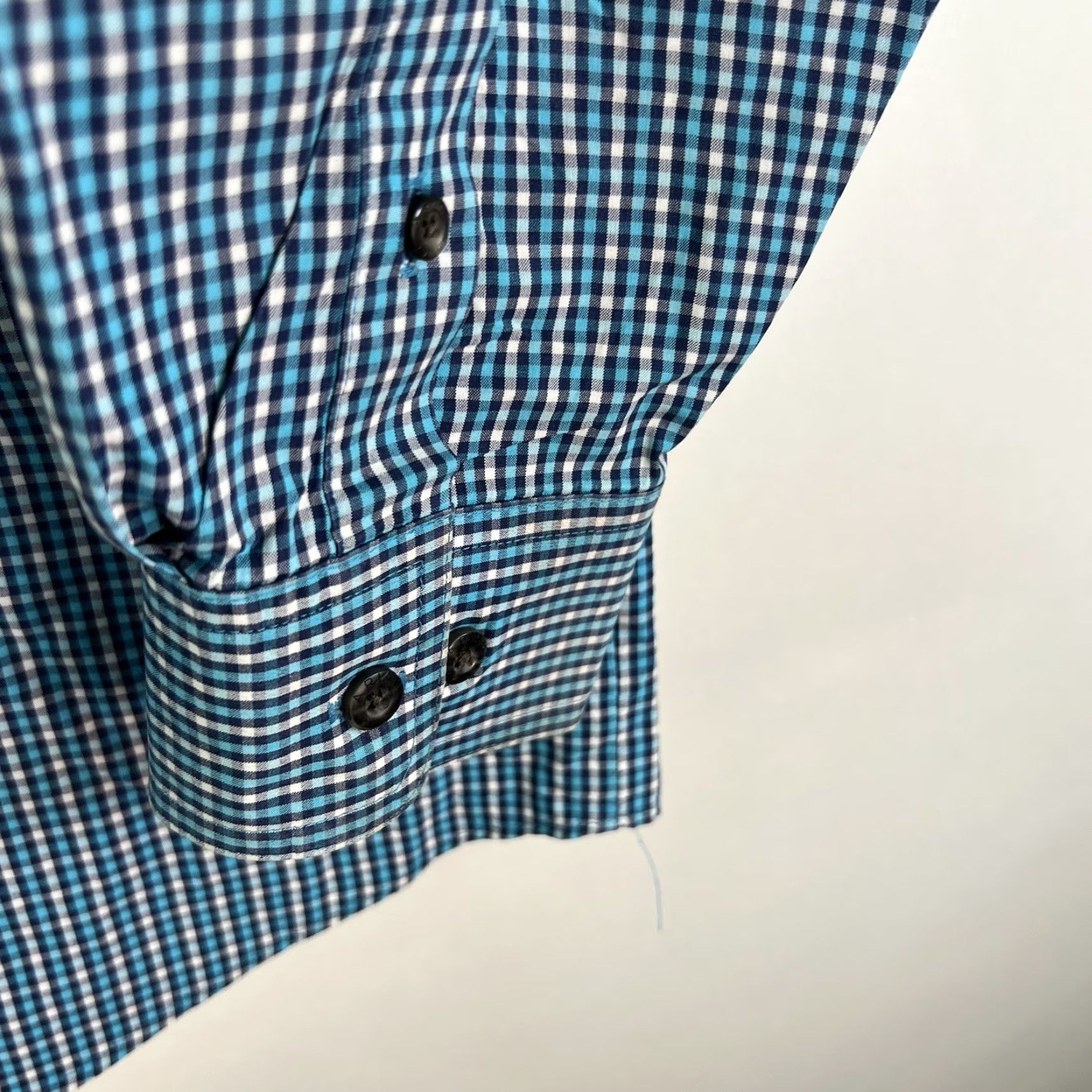 Ariat Ariat Pro Series Tarin Rice Performance Rodeo Shirt Mens L Blue Check Shirt Size US L / EU 52-54 / 3 - 4 Thumbnail