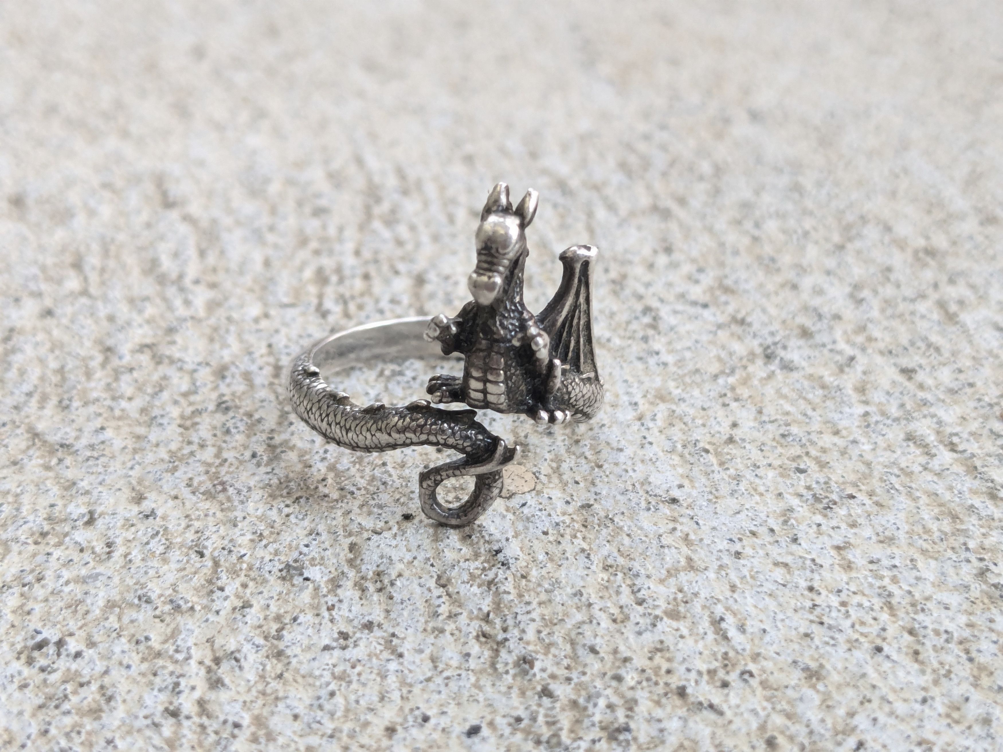 Jewelry Vintage Sterling Silver Ring Dragon 9 Shube Dakota West Size ONE SIZE - 2 Thumbnail