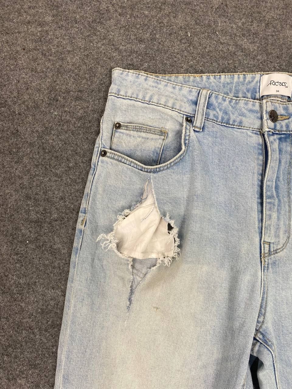 Lee lee rider slim and narrow distressed denim Size US 35 - 7 Thumbnail