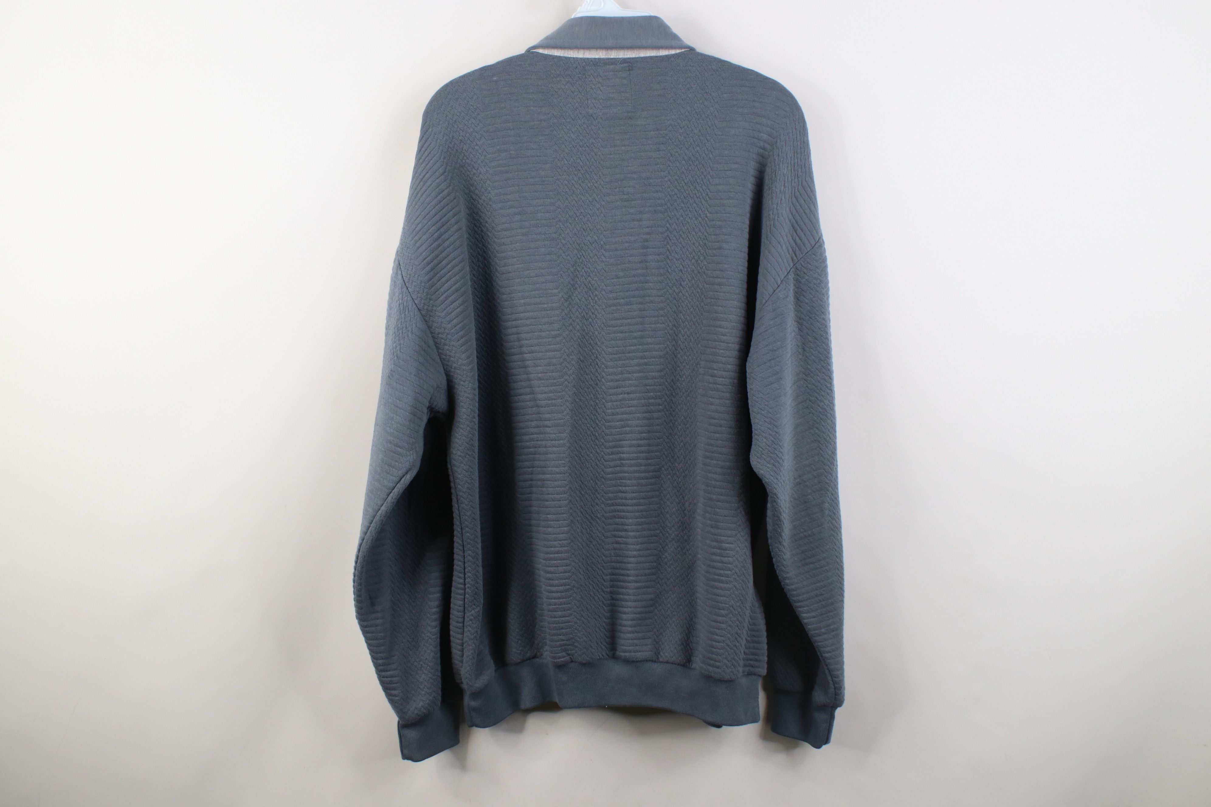 Vintage Vintage 90s Streetwear Ribbed Knit Pullover Polo Shirt Size US L / EU 52-54 / 3 - 9 Thumbnail