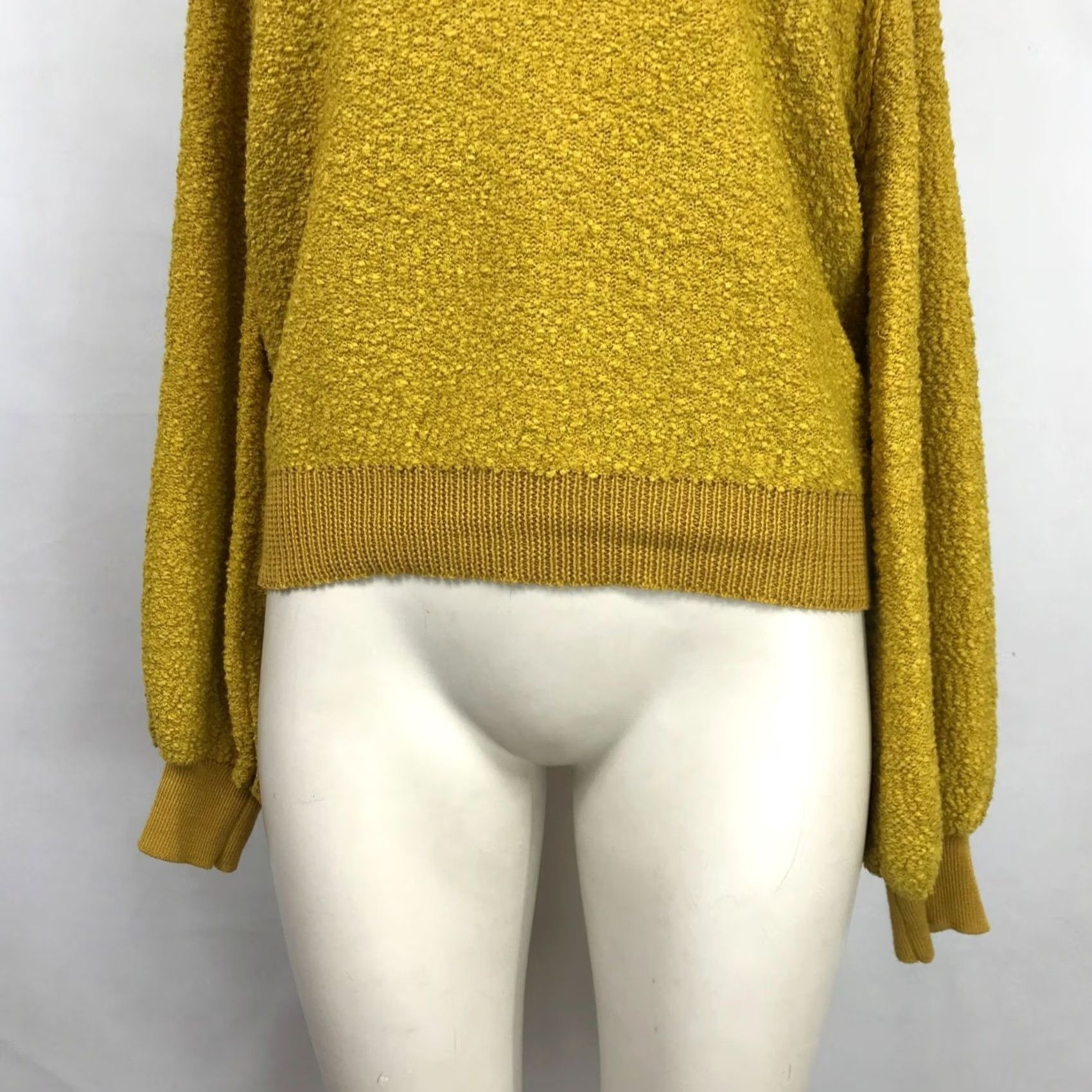 Vintage CODE X MODE Women Medium Gold Long Sleeve V Neck Pullover Top Size M / US 6-8 / IT 42-44 - 3 Thumbnail