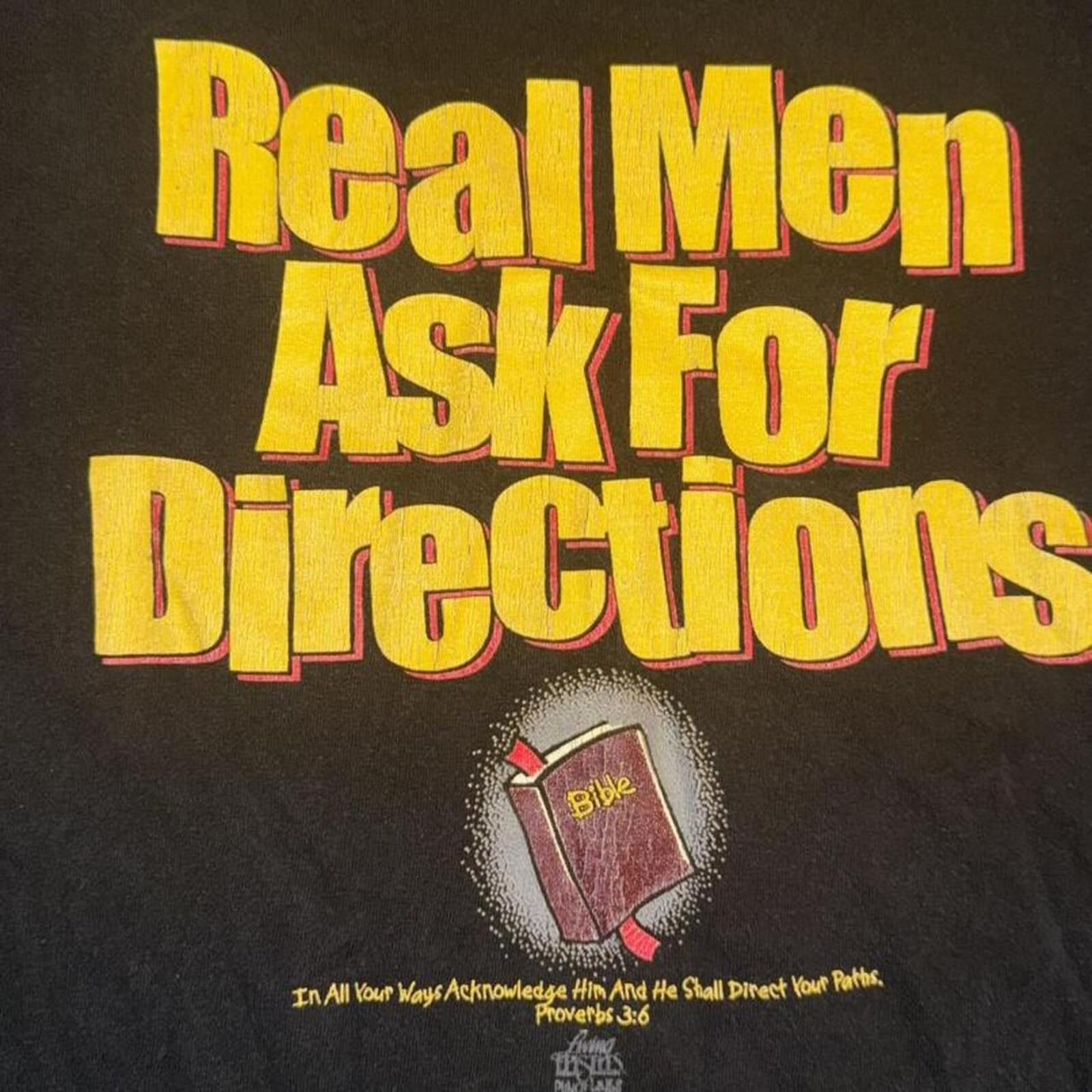 Vintage Vintage Jesus Christian Real Men Ask For Directions shirt Size US XXL / EU 58 / 5 - 1 Thumbnail
