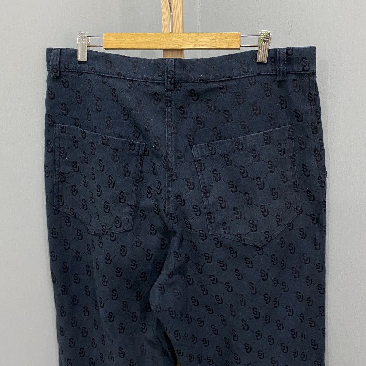Sean John Vintage Sean John SJ Monogram Baggy Denim Pants Y2K Size US 36 / EU 52 - 5 Thumbnail