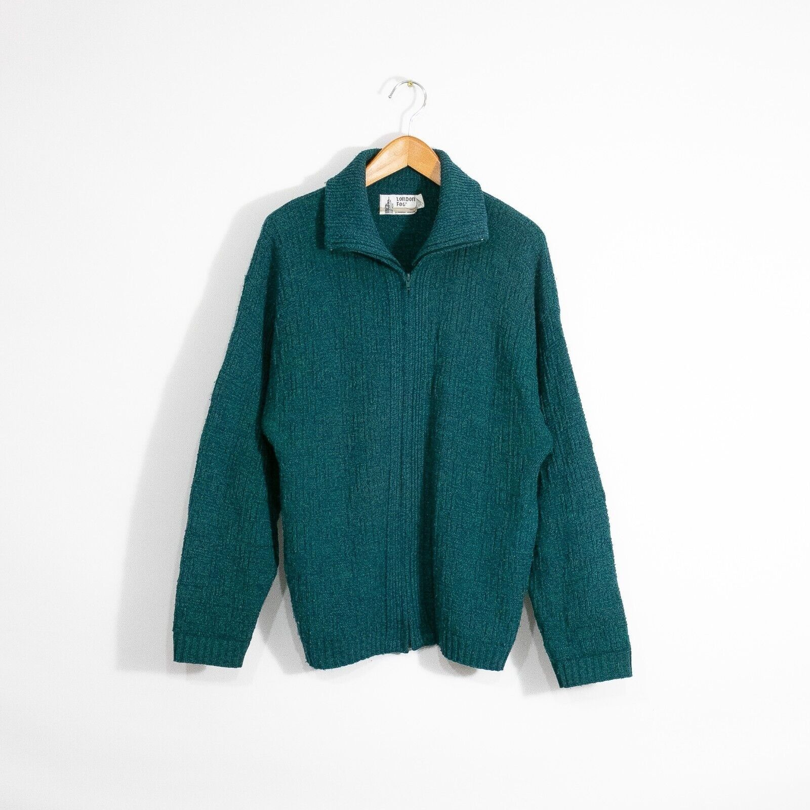 London Fog × Vintage Vintage London Fog Zip Up Acrylic Sweater Medium - Collared Size US M / EU 48-50 / 2 - 1 Thumbnail