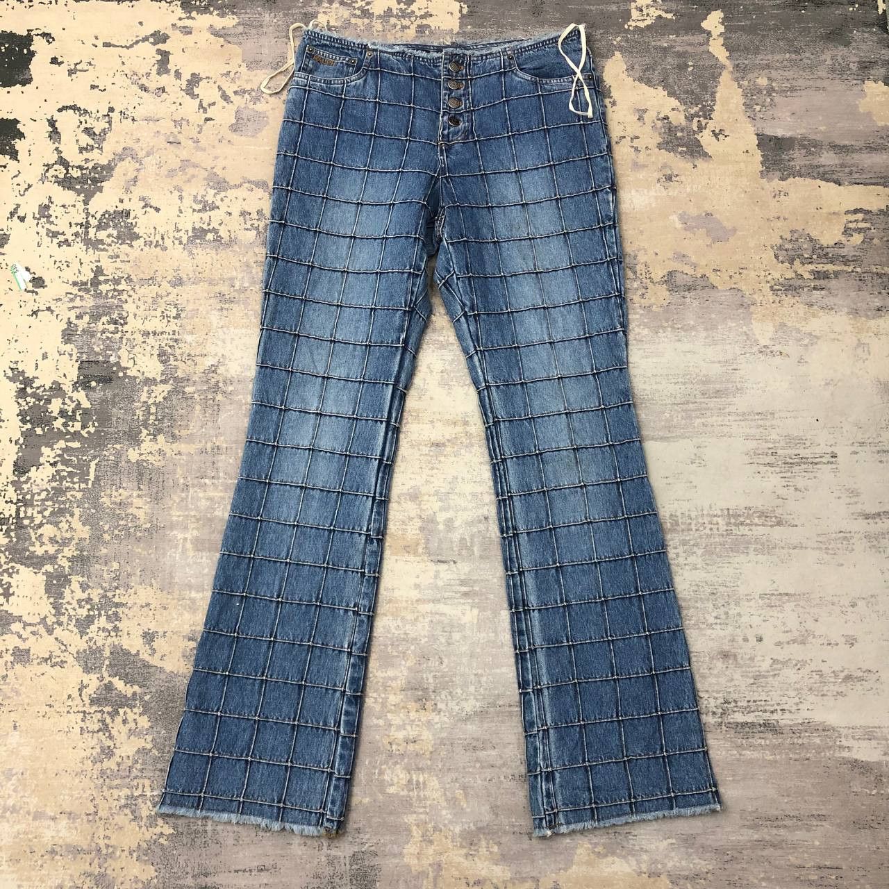 Ralph Lauren P789 VTG RALPH LAUREN FLARED PATCHWORK JEANS Size 28" / US 6 / IT 42 - 1 Thumbnail