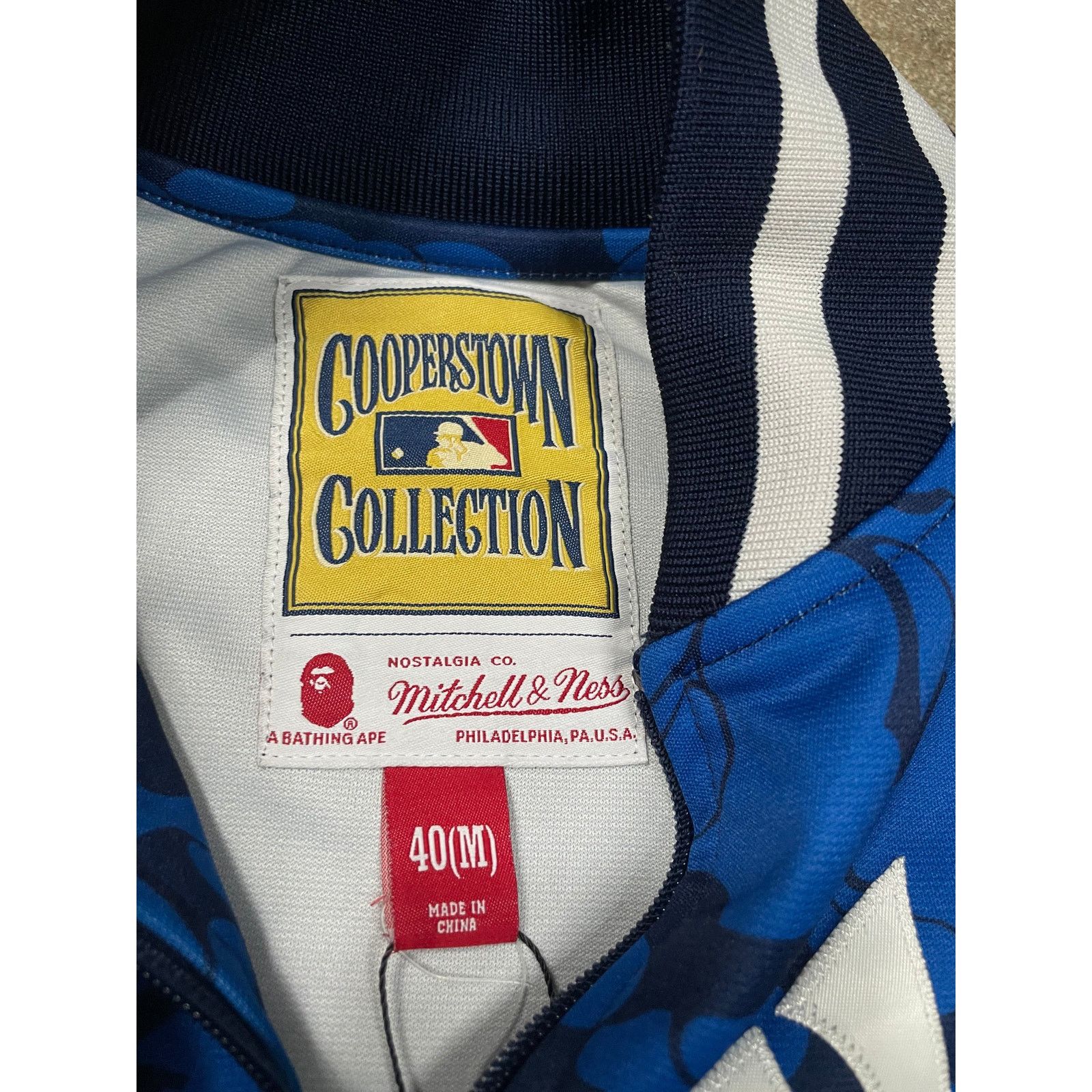 Bape Bape Yankee Mitchell & Ness Blue Jacket Medium Size US M / EU 48-50 / 2 - 3 Thumbnail