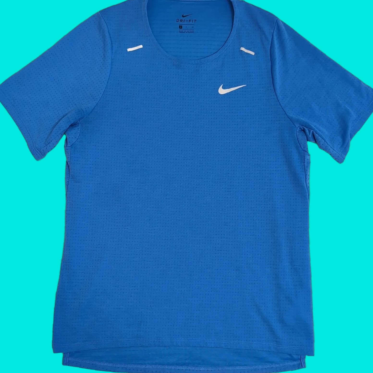 Nike Nike Dri-FIT Rise 365 Mens Shirt Long Sleeve Blue Size US S / EU 44-46 / 1 - 1 Thumbnail