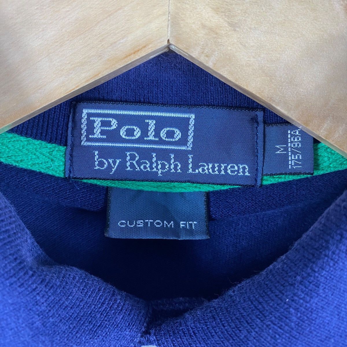 Polo Ralph Lauren × Vintage Vintage 00's POLO RALPH LAUREN Usa Flag Faded Navy Polo Size US M / EU 48-50 / 2 - 5 Thumbnail