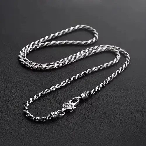 Other 4mm Round Men's Hemp Rope Necklace Size ONE SIZE - 2 Thumbnail