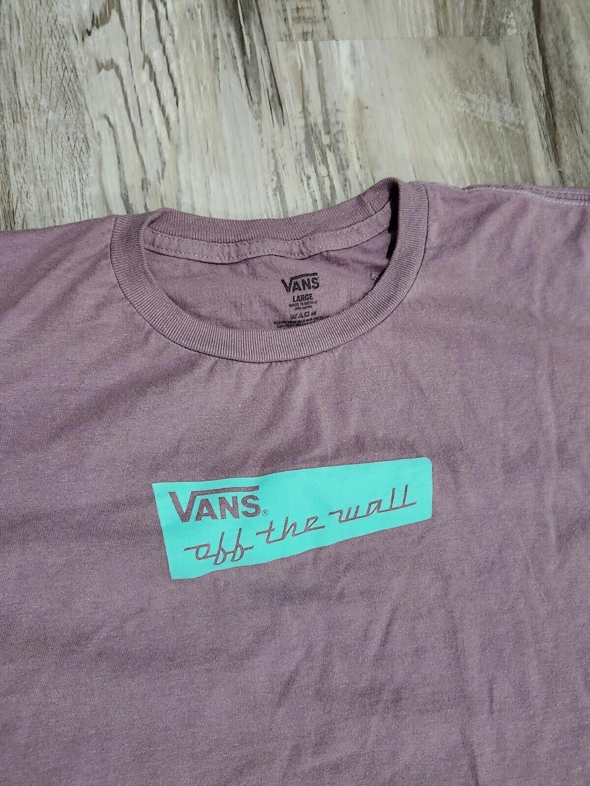 Designer Vans Off The Wall Shirt Purple Large Mens Short Sleeve Size US L / EU 52-54 / 3 - 3 Thumbnail