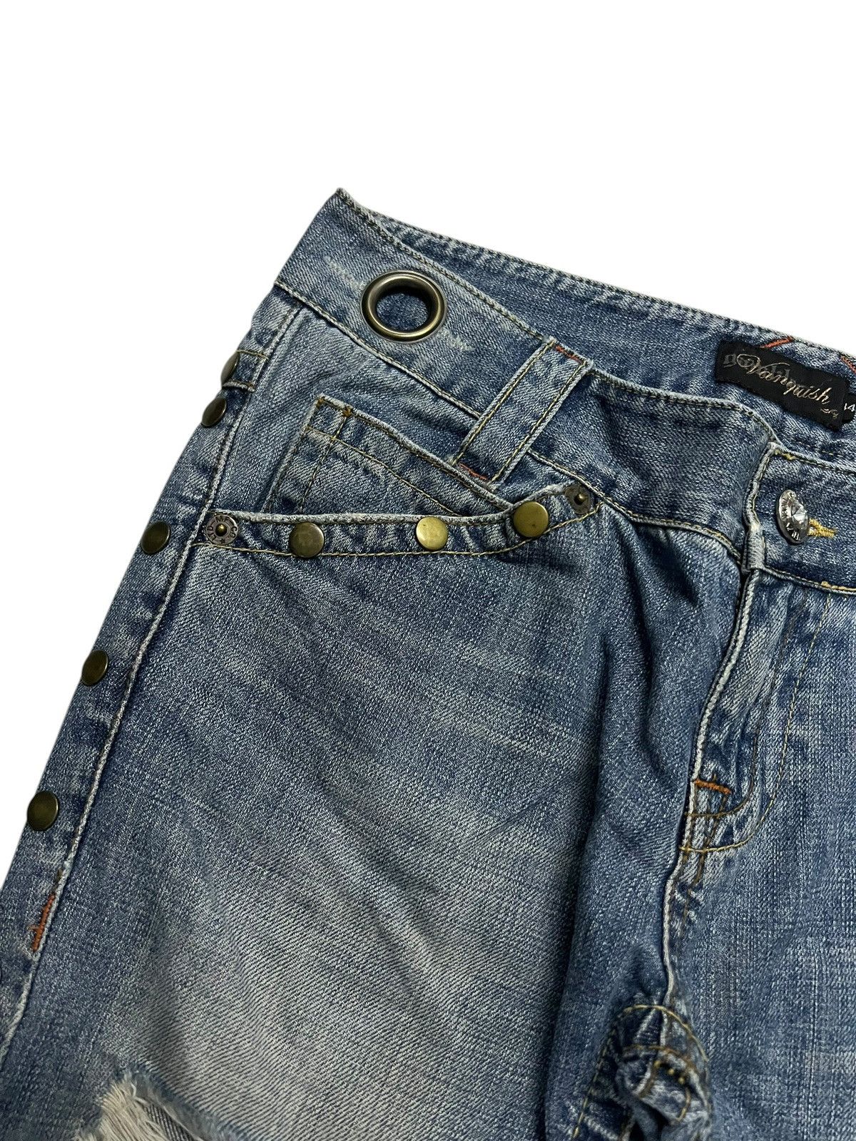 Japanese Brand Flare Jeans Vanquish Distressed Mud Wash Jean Like Kapital Size US 31 - 7 Thumbnail