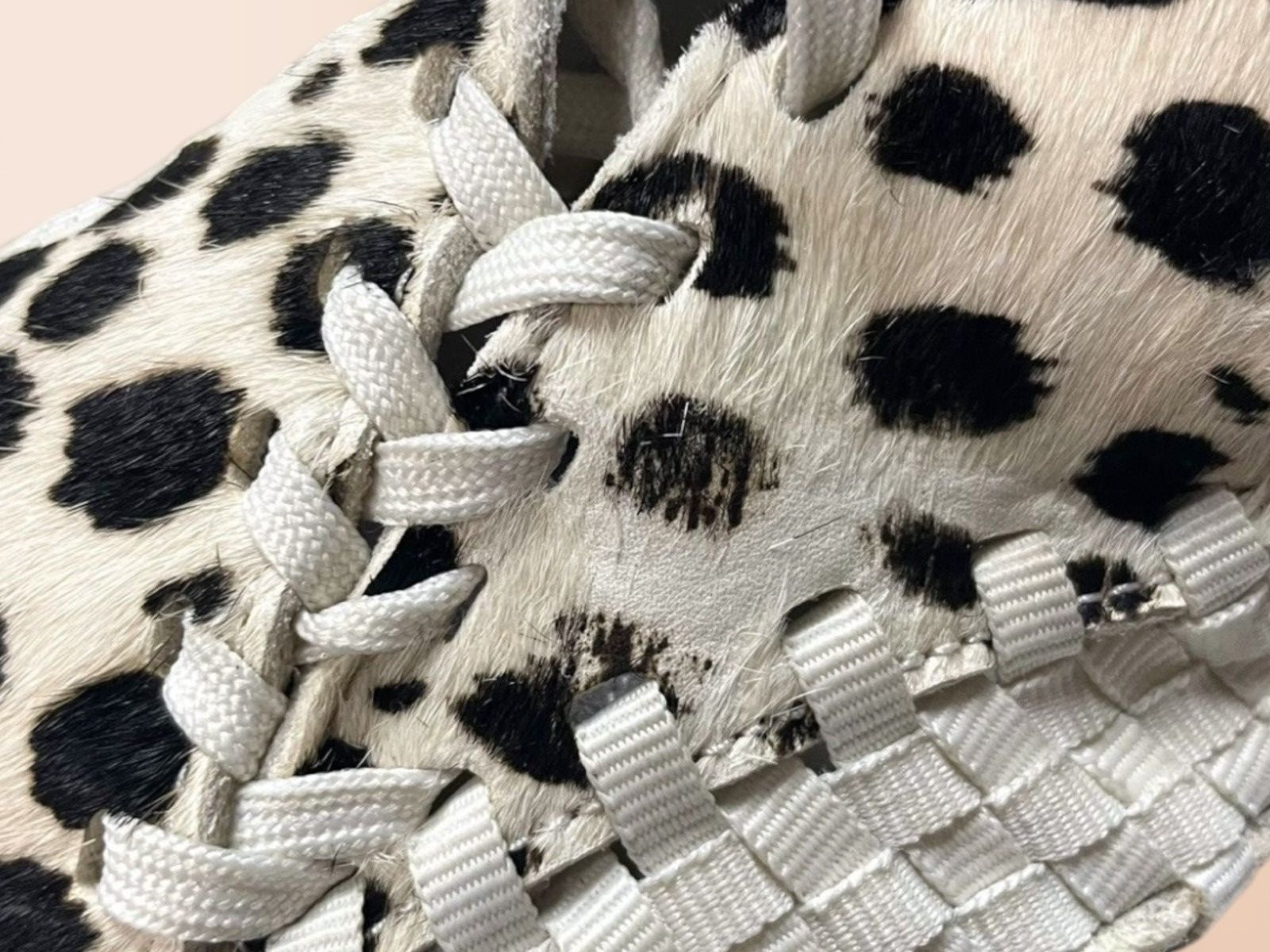 Nike Air Footscape Woven ”Natural and Brown“ & "Whit Cow Print" Size US 10 / EU 43 - 11 Thumbnail