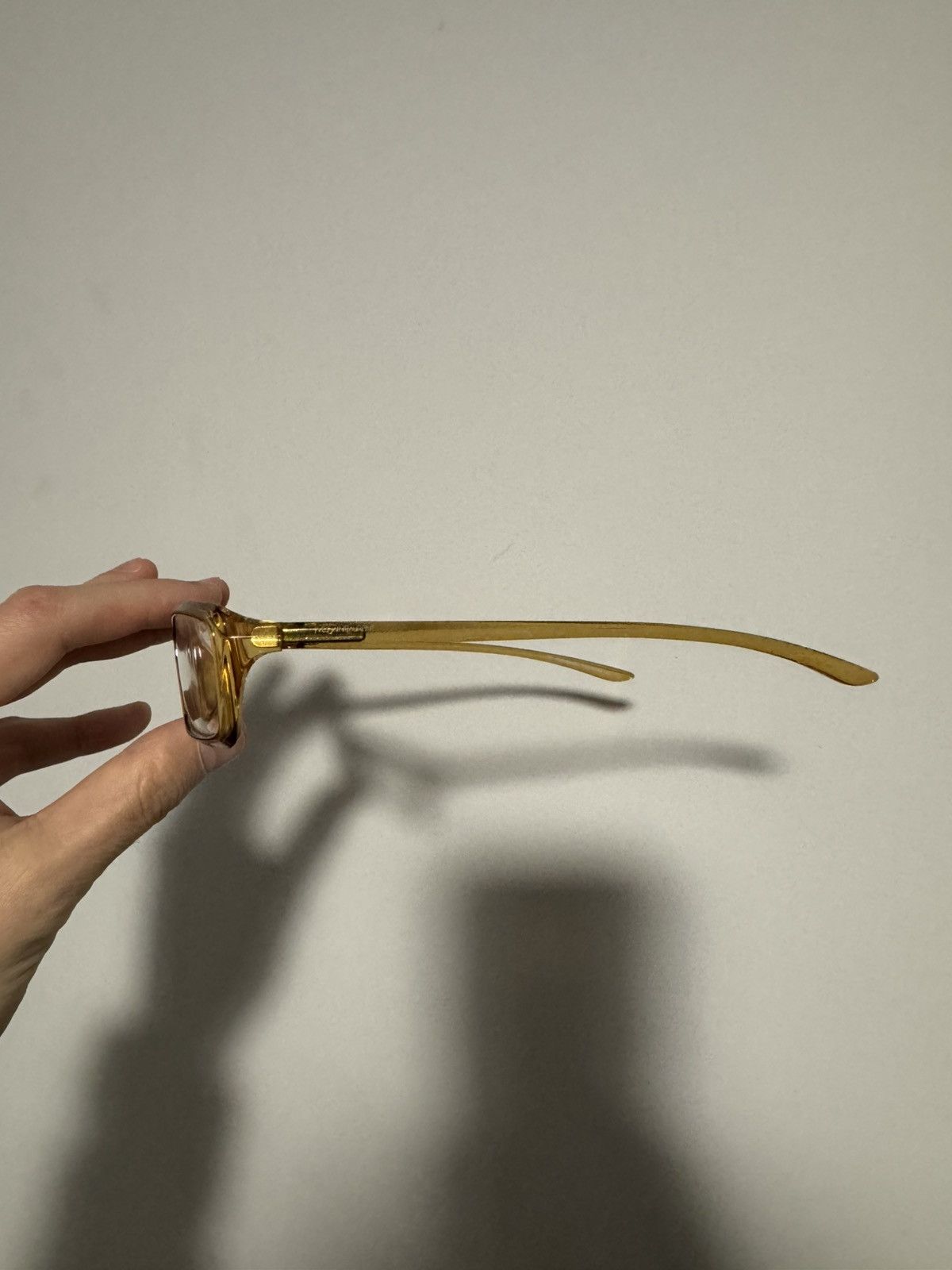 Yves Saint Laurent Yves Saint Laurent FW03 Yellow Transparent Flat Glasses Size ONE SIZE - 5 Thumbnail