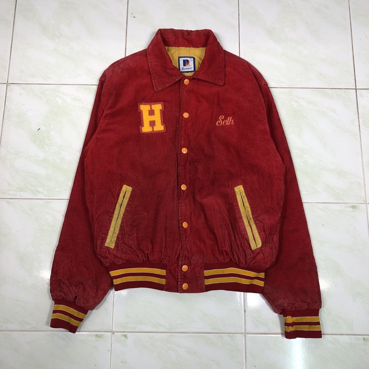 Vintage 📌Vintage Corduroy Bomber Jacket Rennoc USA Size US M / EU 48-50 / 2 - 1 Thumbnail