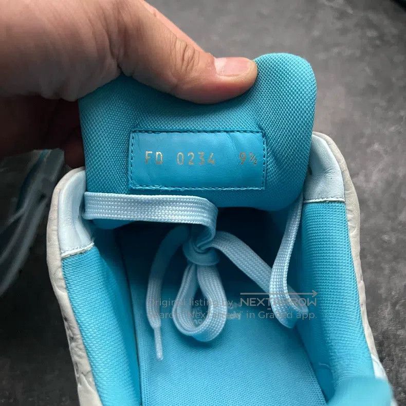 Louis Vuitton Louis Vuitton TRAINER TYLER White and Blue Full Print shoe Size US 9.5 / EU 42-43 - 7 Thumbnail