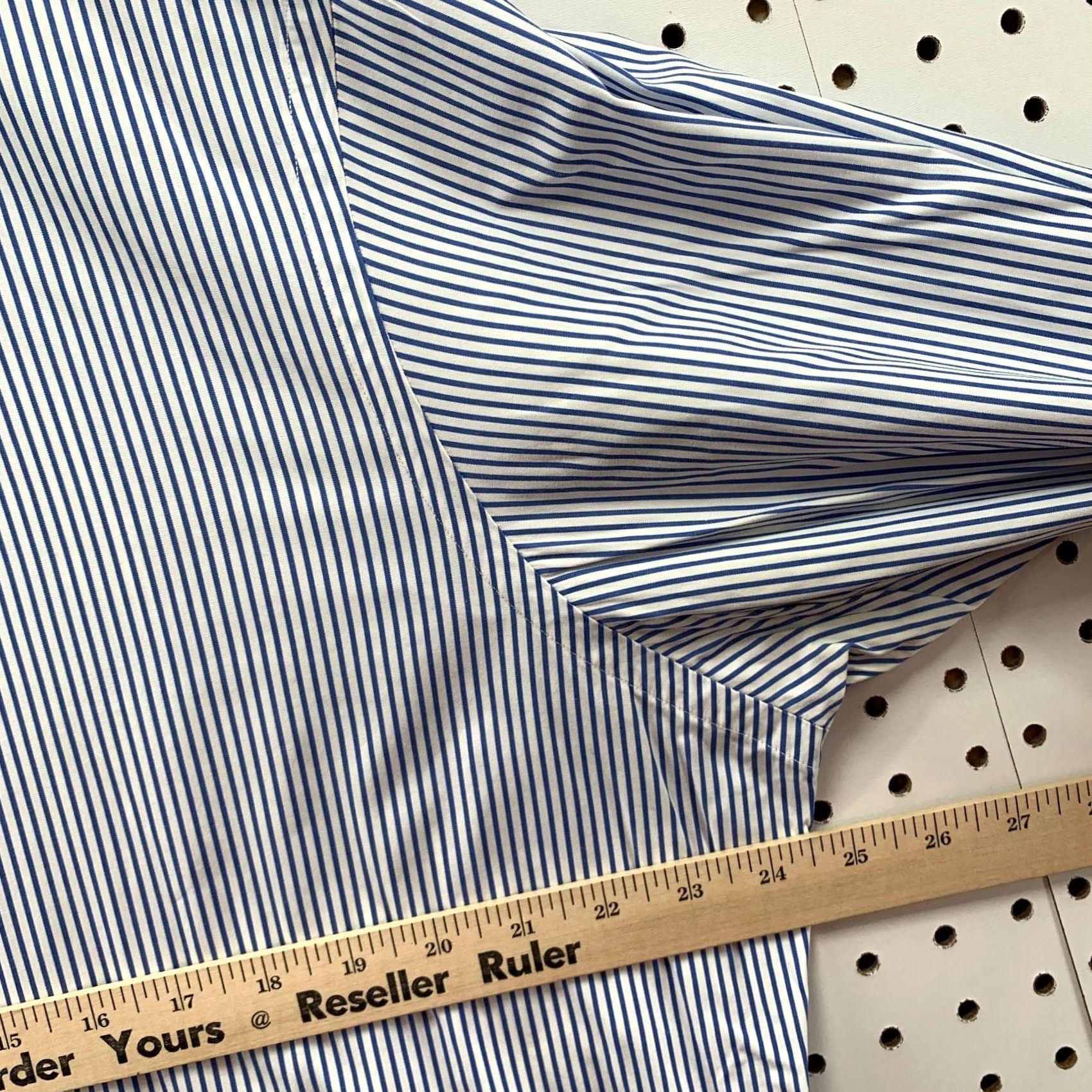 Polo Ralph Lauren Polo Ralph Lauren Shirt Mens Blue White Striped Button Long Sleeve 17 34 Regular Cotton Polo Ralph Lauren Shirt) Size US XL / EU 56 / 4 - 3 Thumbnail