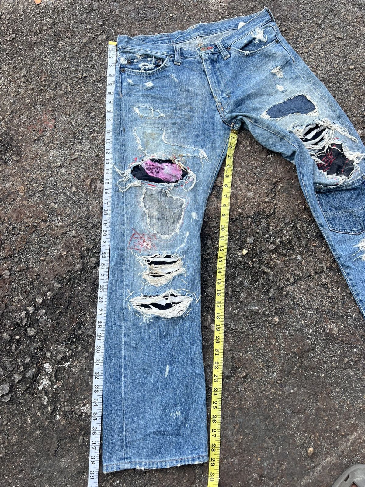Japanese Brand RNA Jeans Distressed Destroy Size US 32 / EU 48 - 7 Thumbnail