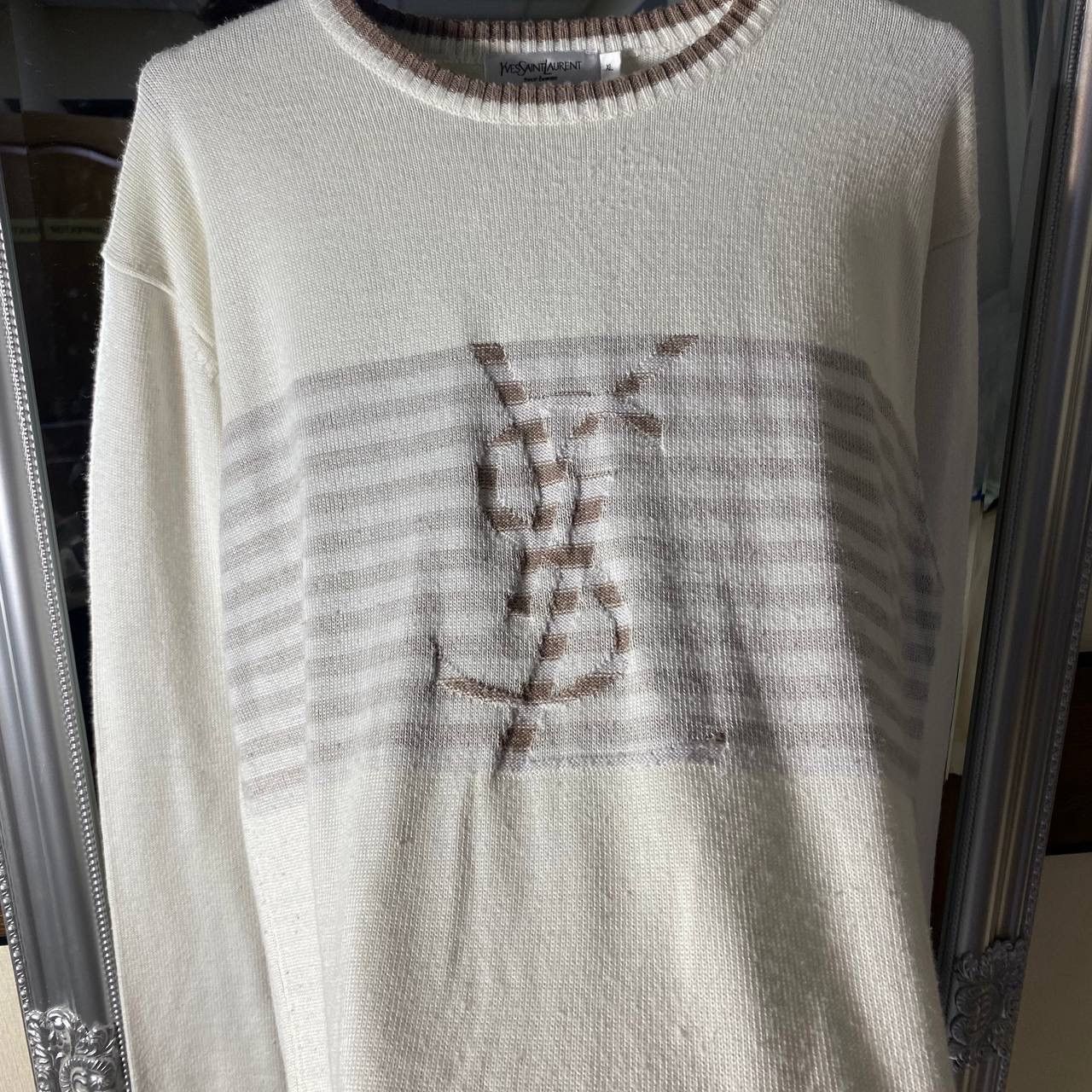 Yves Saint Laurent Yves Saint Laurent YSL sweater big logo Size US L / EU 52-54 / 3 - 3 Thumbnail