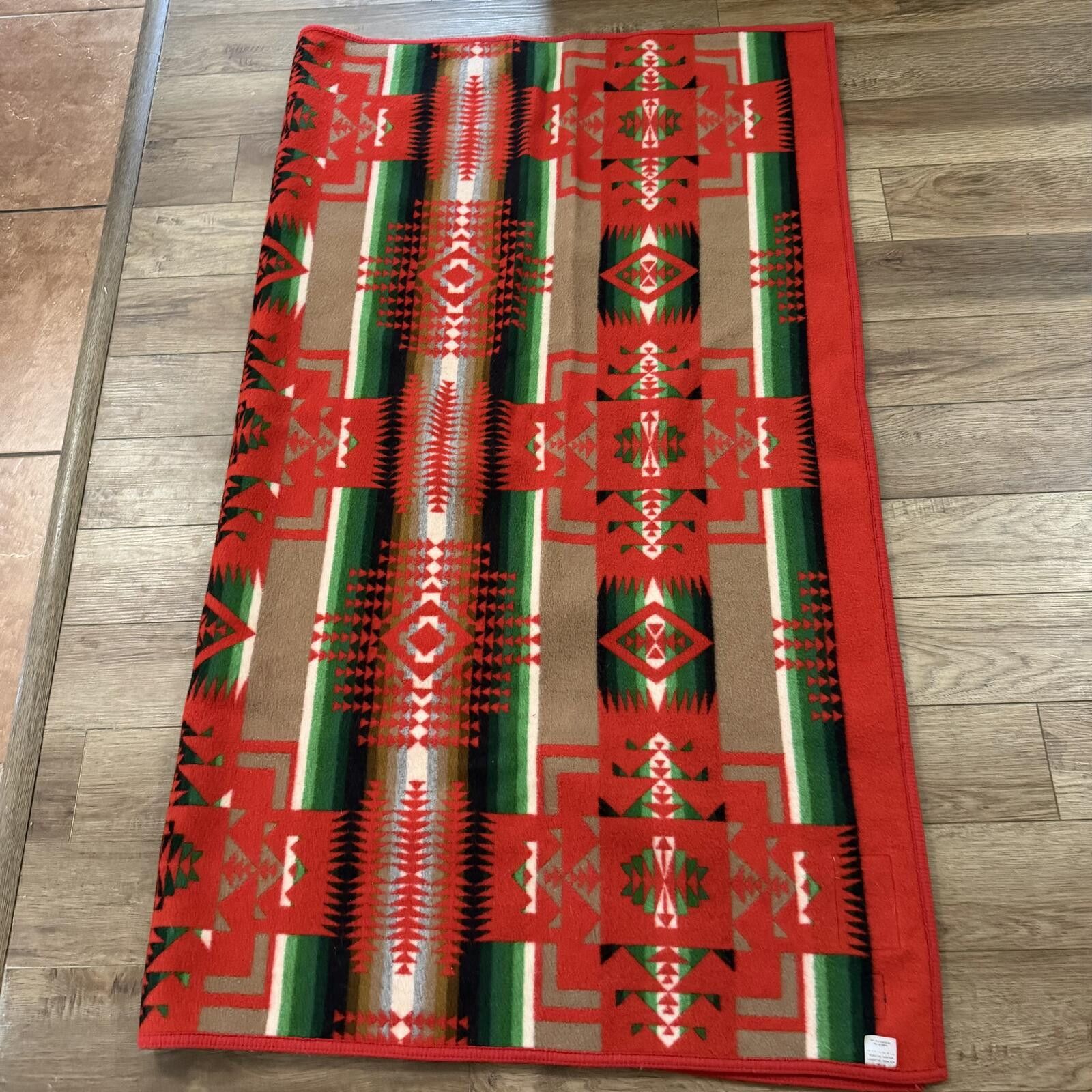 Pendleton Vintage Pendleton Chief Joseph Beaver State Wool Red Blanket Size ONE SIZE - 8 Thumbnail