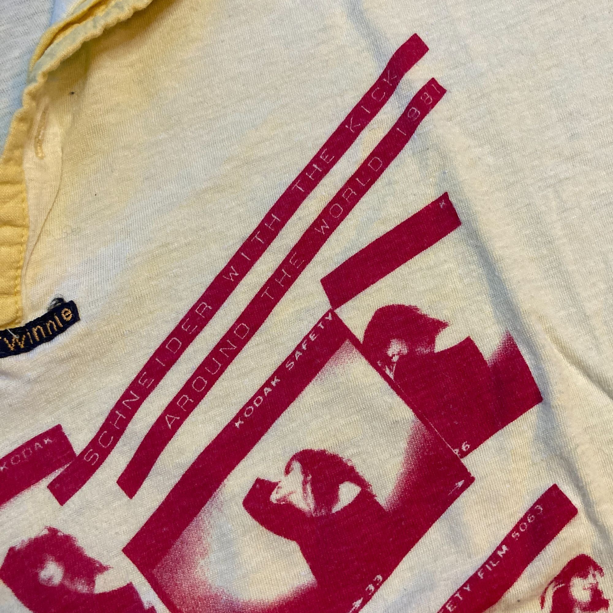 Kodak Schneider with the kick, World Tour 1981, Vintage 80s Rock M Size M / US 6-8 / IT 42-44 - 3 Thumbnail
