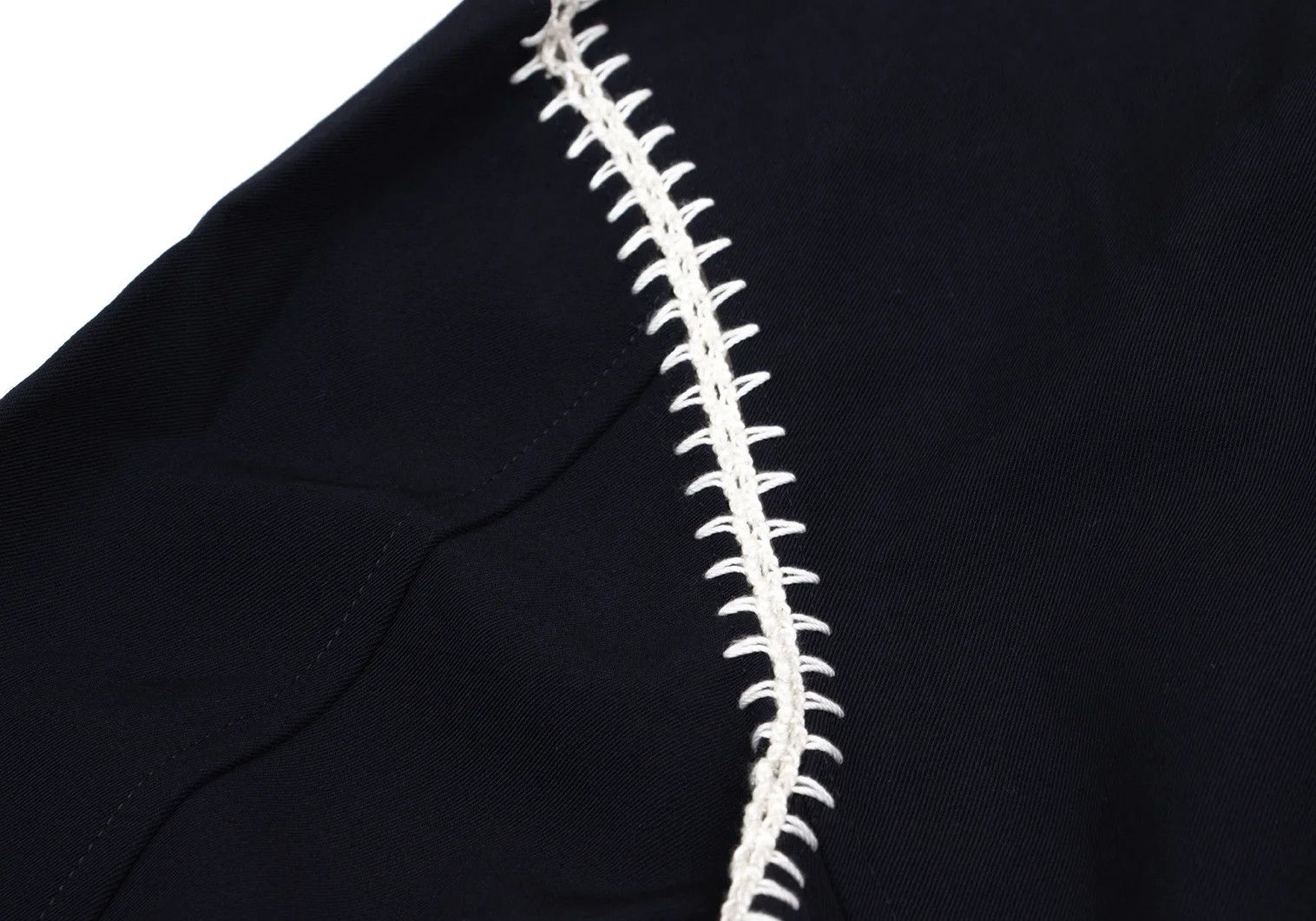 Yohji Yamamoto Yohji Yamamoto Lace-Detail Wool Gabardine Jacket Size US M / EU 48-50 / 2 - 12 Thumbnail