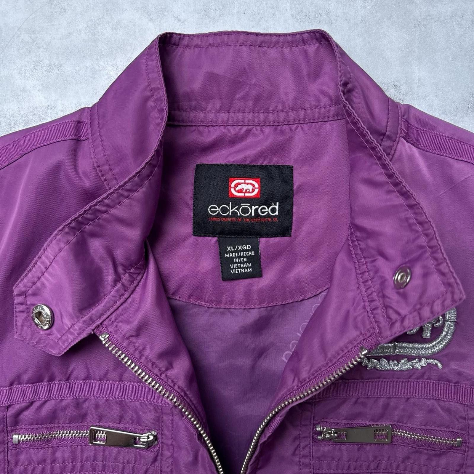 Ecko Unltd. Y2K Ecko Red 00s Purple Zip Up Jacket Size US XL / EU 56 / 4 - 3 Thumbnail