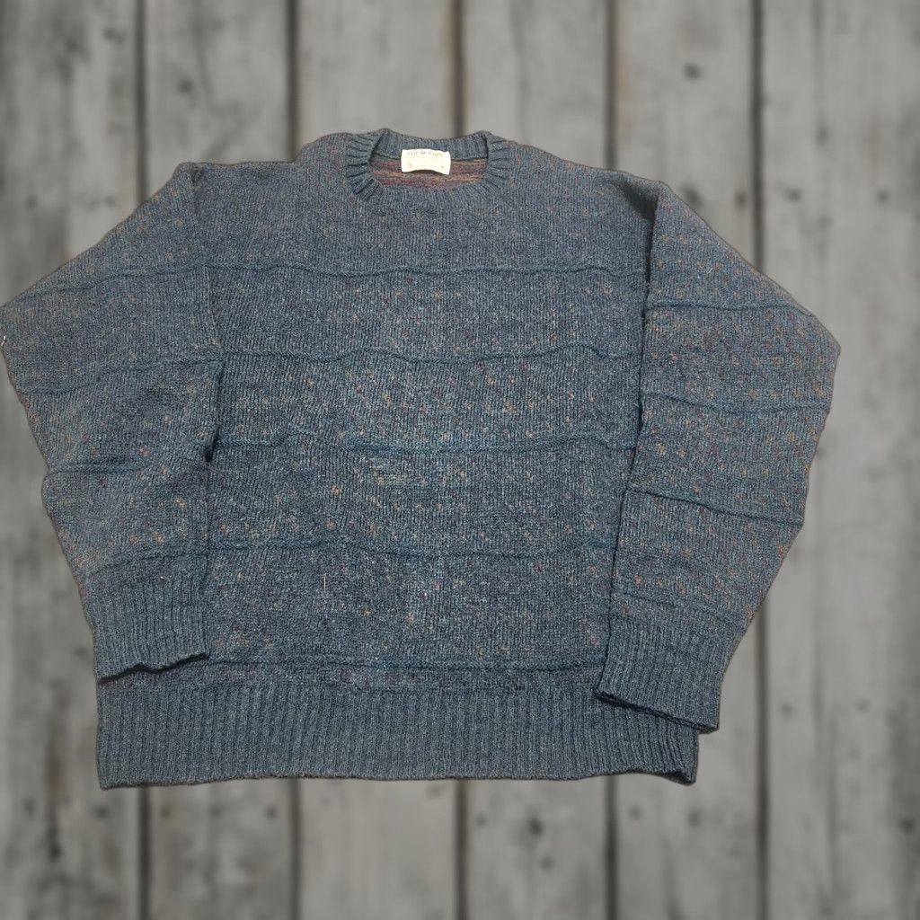 Vintage VINTAGE The Moors Wool Sweater Pullover Knit Crew Neck Long Sleeve M Blue Mens Regular Knit - Size US M / EU 48-50 / 2 - 1 Thumbnail