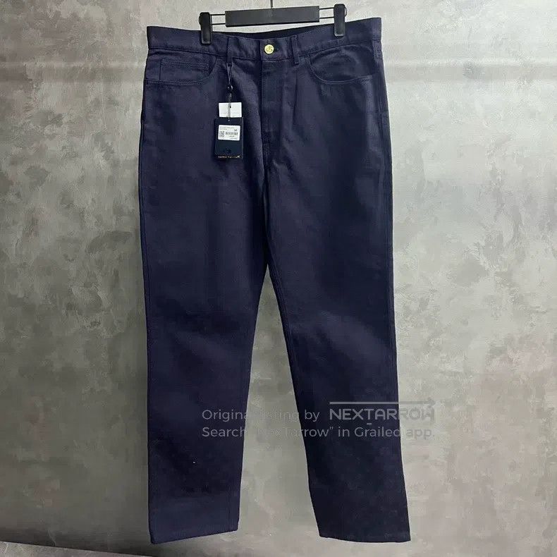 Louis Vuitton Louis Vuitton Dark Blue Denim Print Pants Casual Pants Size US 38 / EU 54 - 1 Thumbnail