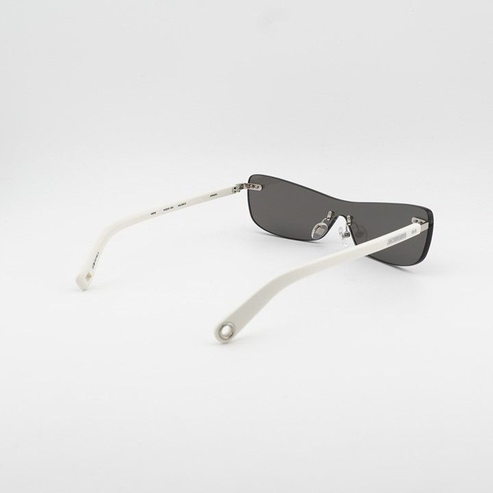 Jacquemus Jacquemus MIRADA JAC/69 C3 Sunglasses White Shield Frame Size ONE SIZE - 4 Thumbnail