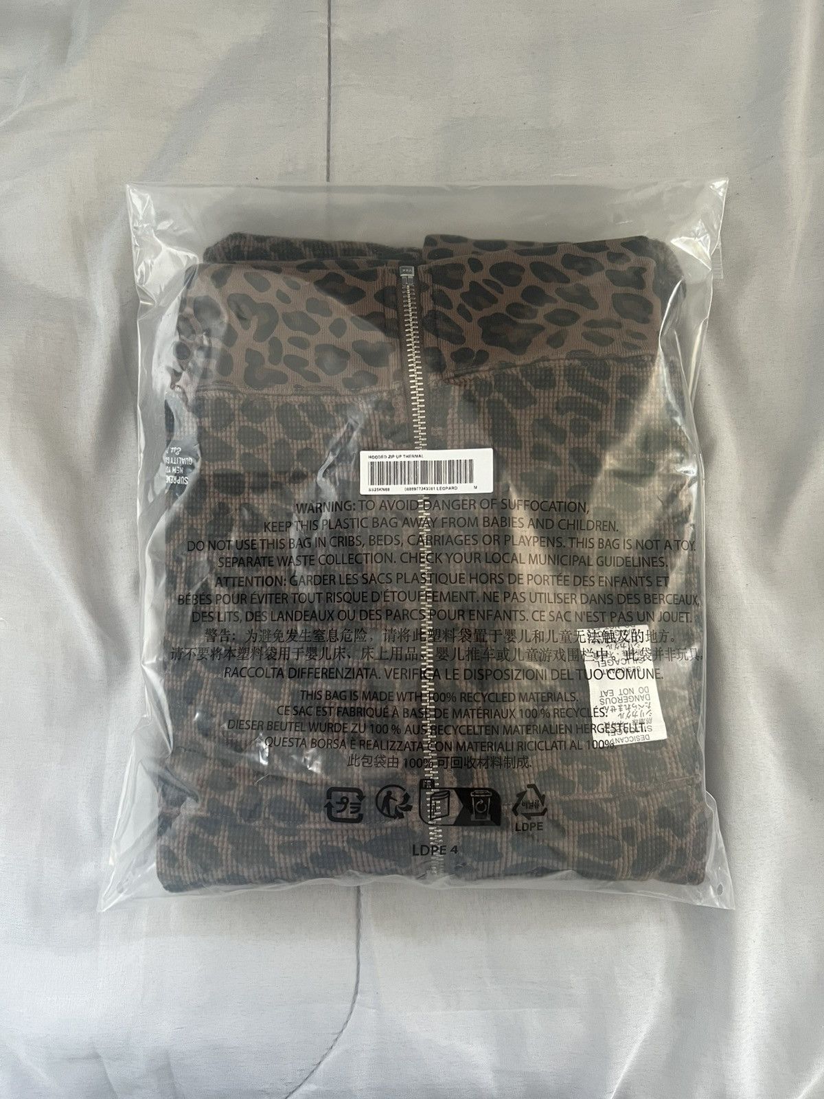 【Supreme】Thermal Hooded Zip Up★Leopard★25SS★ Supreme Hooded Zip Up Thermal (SS24) - $128
