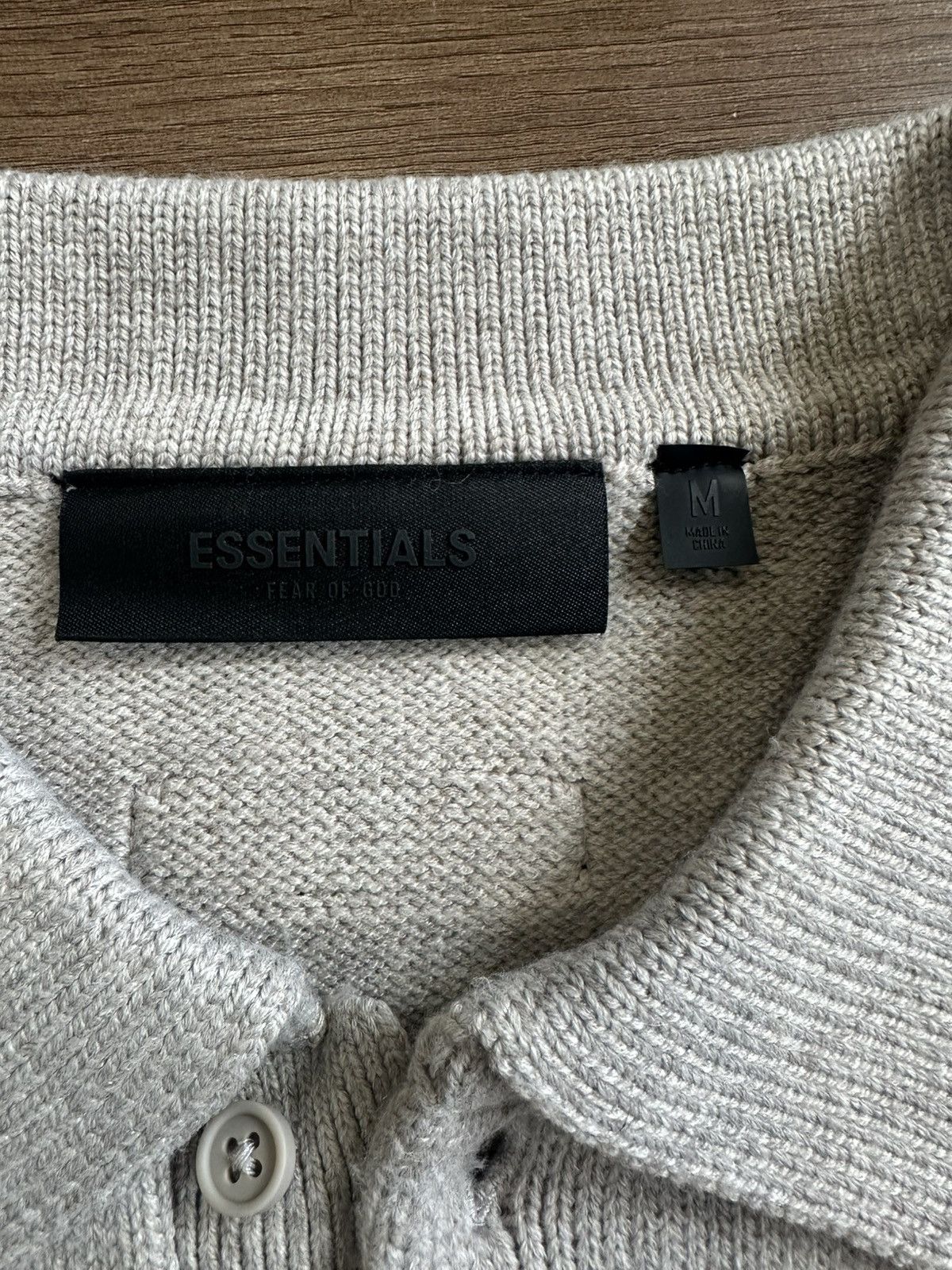 Fear of God Fear of God Essentials Dark Heather Knit Polo Size US M / EU 48-50 / 2 - 3 Thumbnail