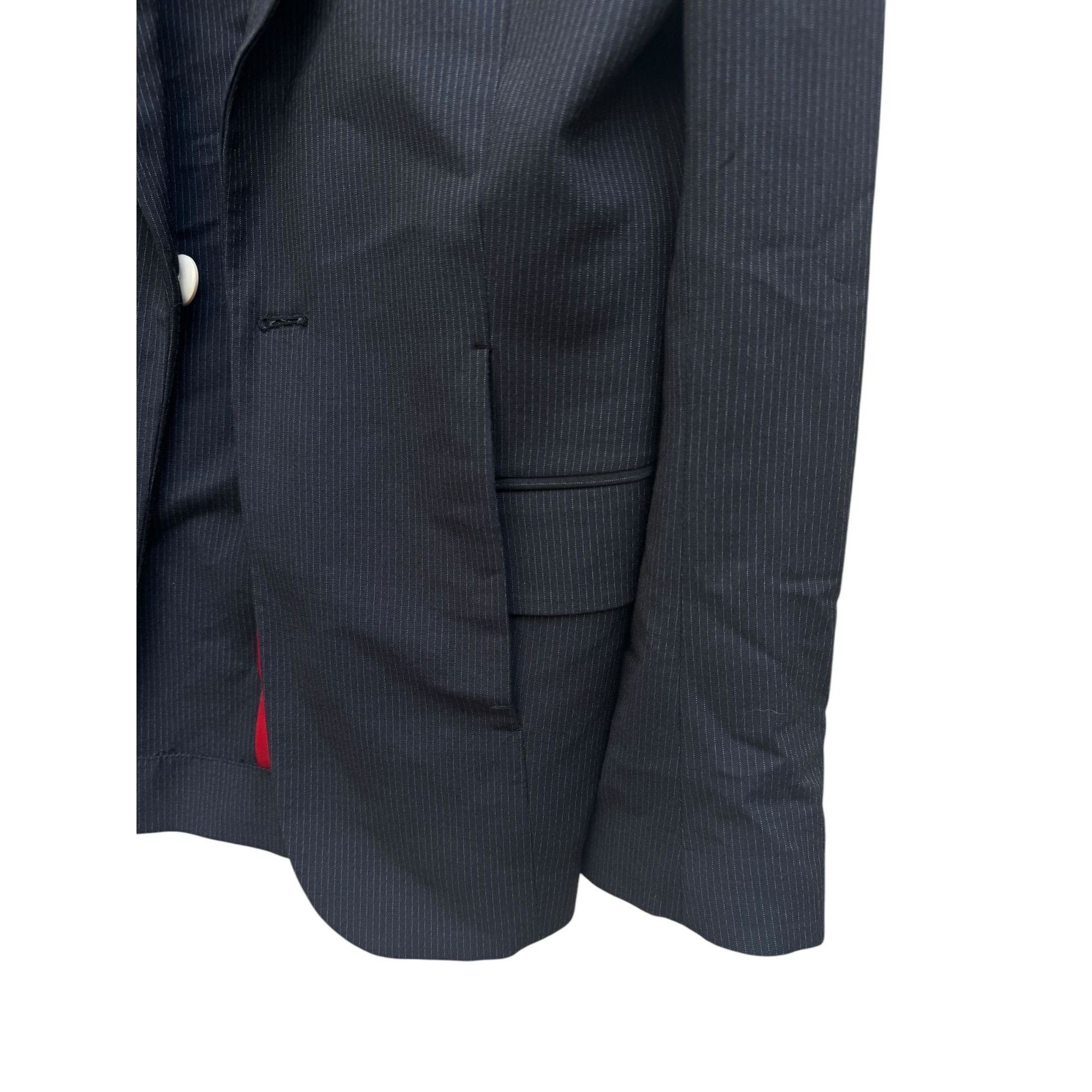 Maison Margiela SS 2008 Navy Wool Striped Blazer Jacket Size M / US 6-8 / IT 42-44 - 4 Thumbnail