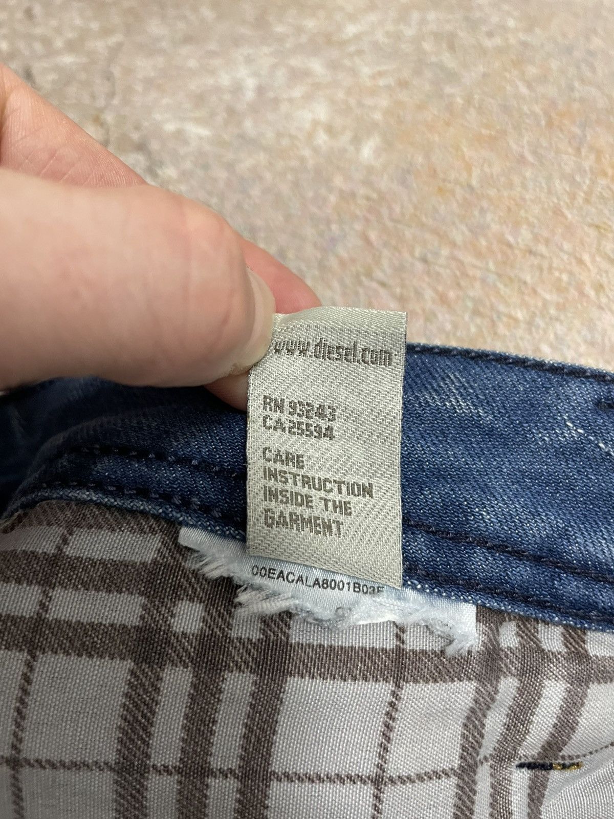 Diesel Vintage Diesel Big Logo Indigo Denim Jeans Size US 33 - 8 Thumbnail