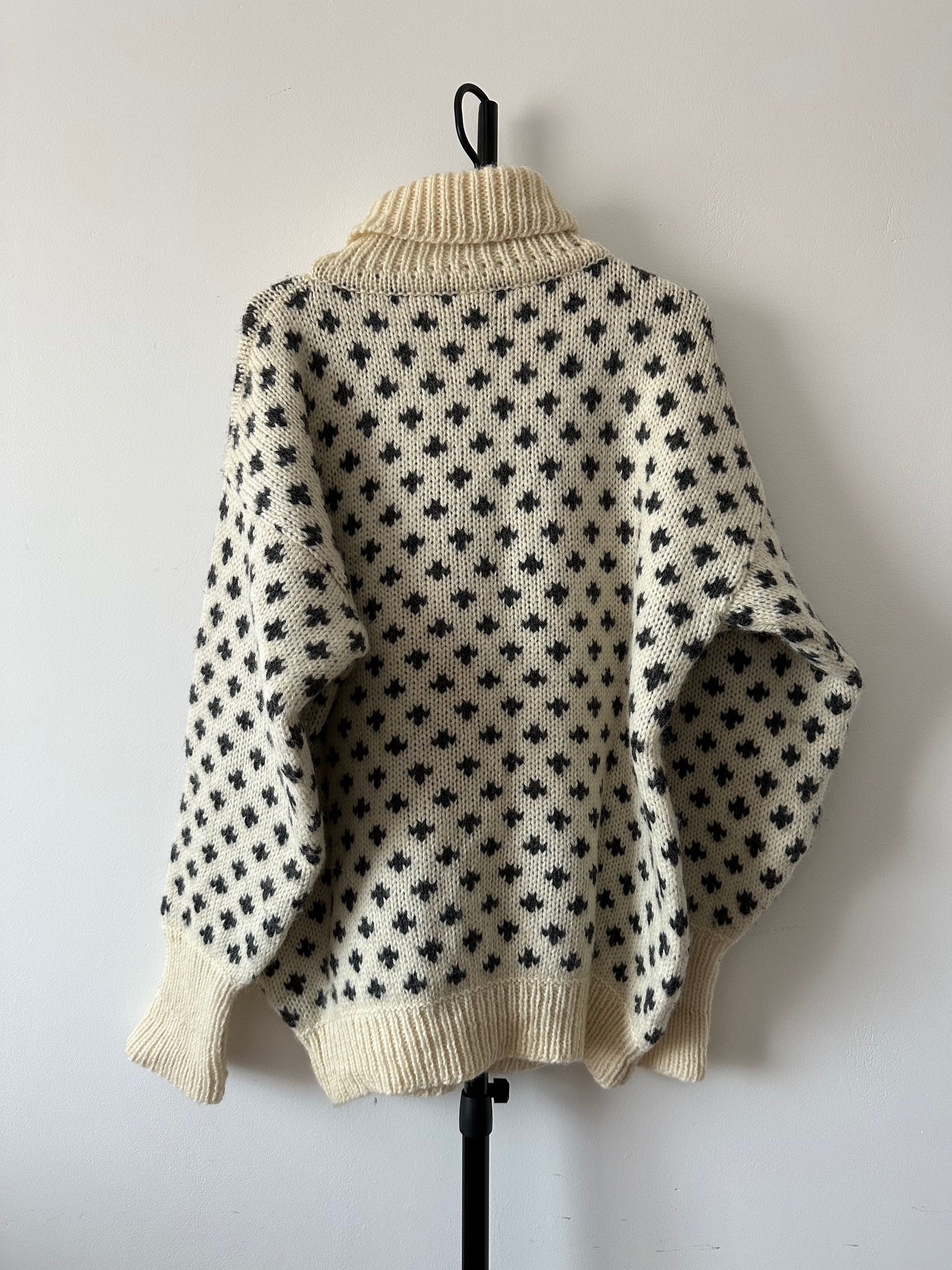 Vintage STOBI of Denmark WOOL turtle neck sweater warm Size US L / EU 52-54 / 3 - 8 Thumbnail