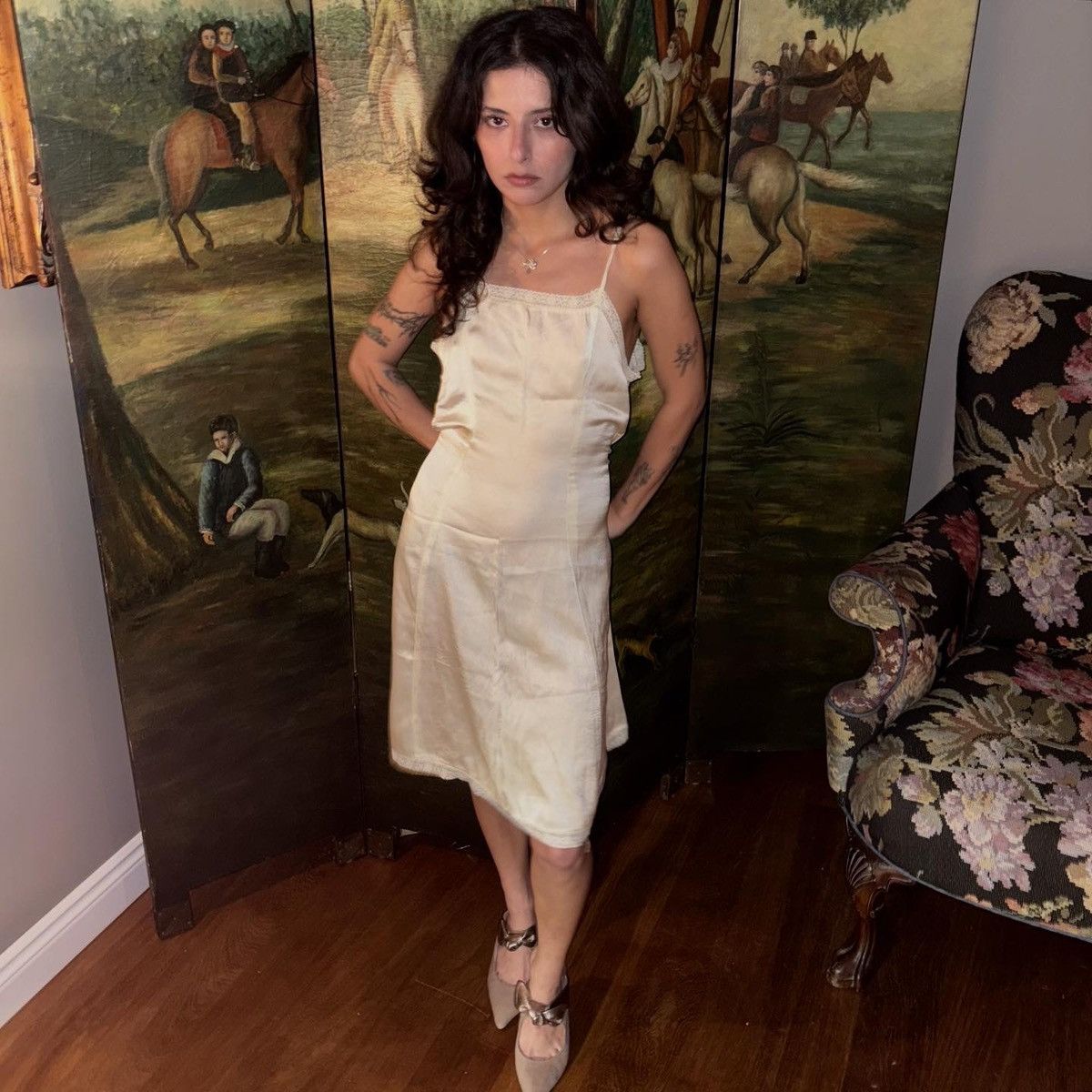 Vintage Vintage silk nightwear Size S / US 4 / IT 40 - 1 Thumbnail