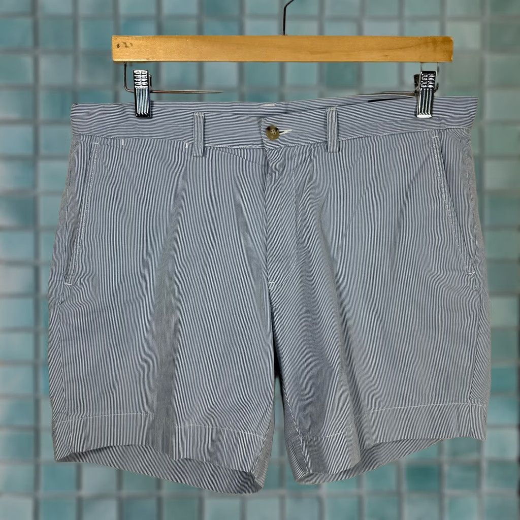 Polo Ralph Lauren Polo Ralph Lauren Shorts Mens 36 Classic Fit 6" Seersucker Striped Blue White Polo Ralph Lauren Shorts Mens 36 Seersucker Striped Blue White Size US M / EU 48-50 / 2 - 1 Thumbnail
