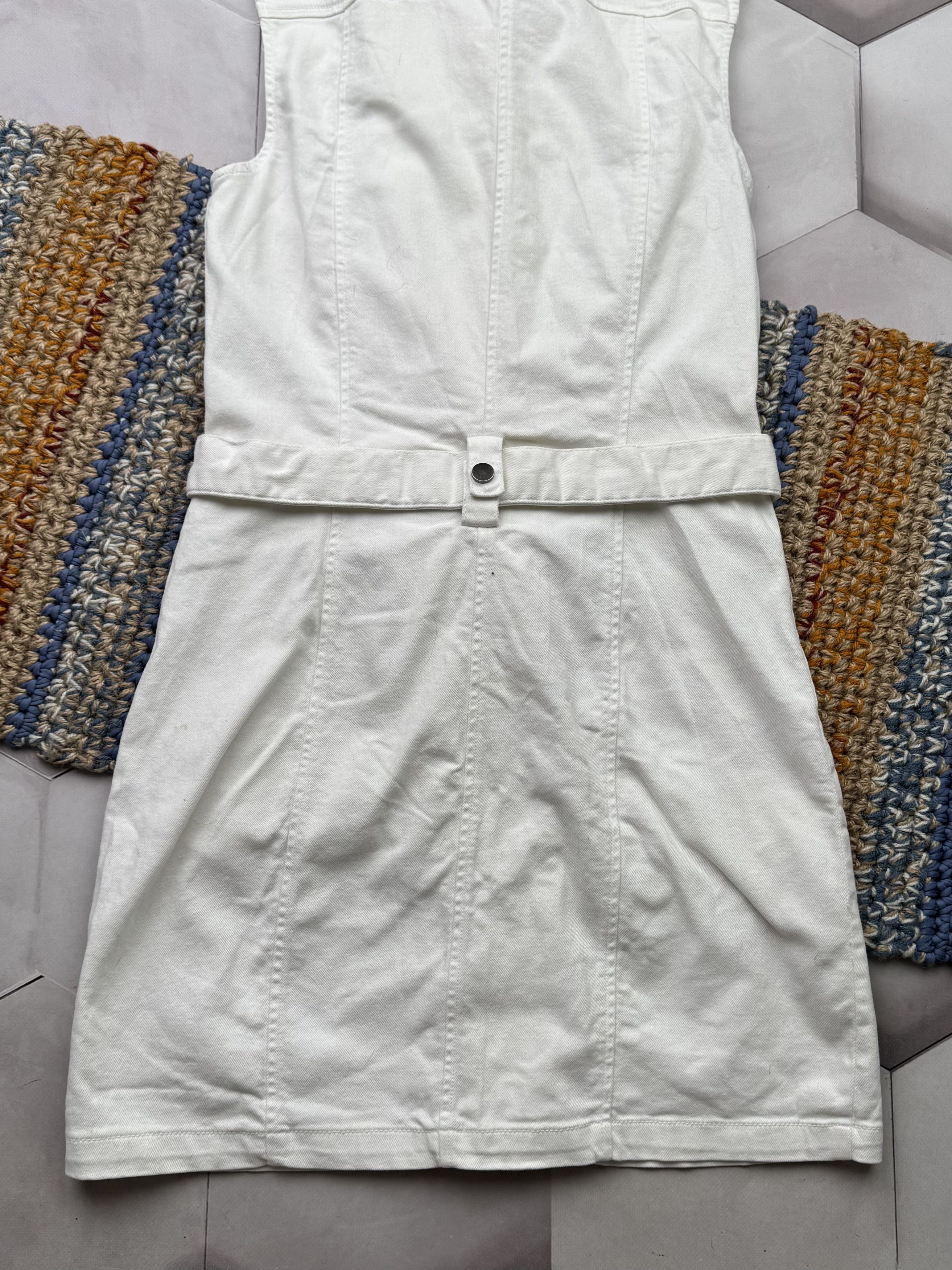 Japanese Brand Vintage Denim Dress With Belt (E4) Size XS / US 0-2 / IT 36-38 - 6 Thumbnail