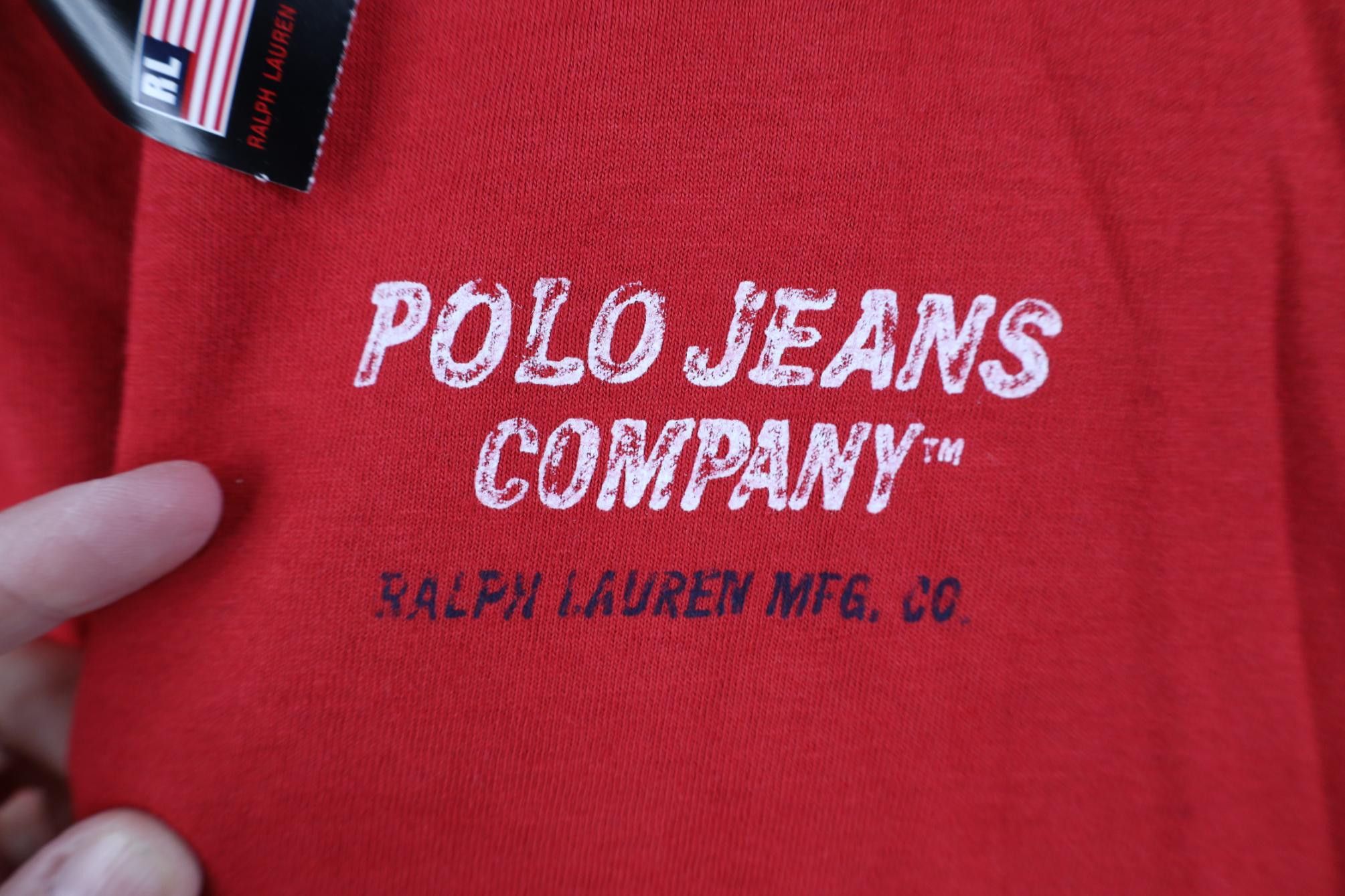 Polo Ralph Lauren Deadstock Vintage 90s Ralph Lauren Chalk Stencil T-Shirt Red Size US XXL / EU 58 / 5 - 4 Thumbnail