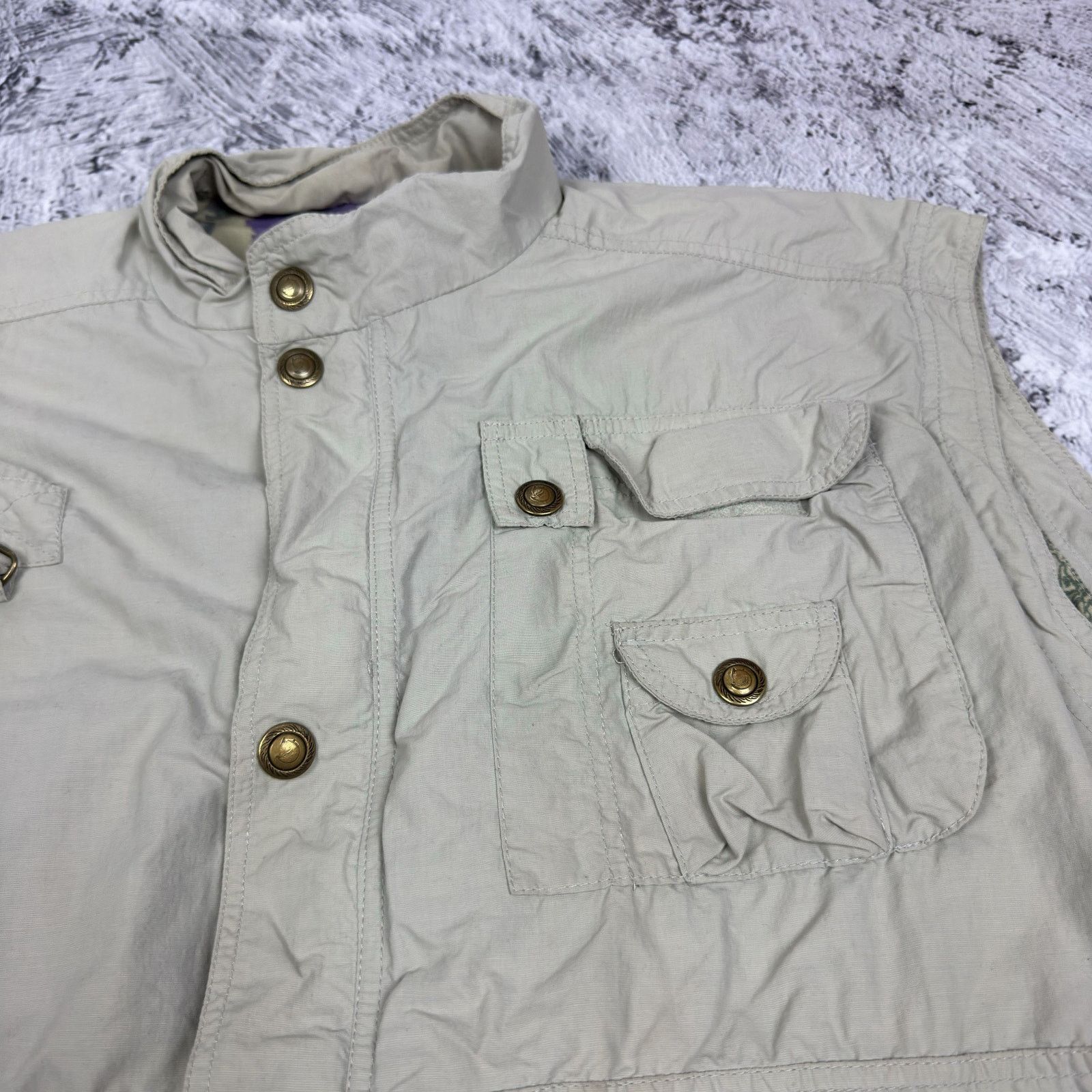Fjallraven Fjallraven Men's beige Snap Button Multi Pockets Hiking Vest Size US L / EU 52-54 / 3 - 4 Thumbnail