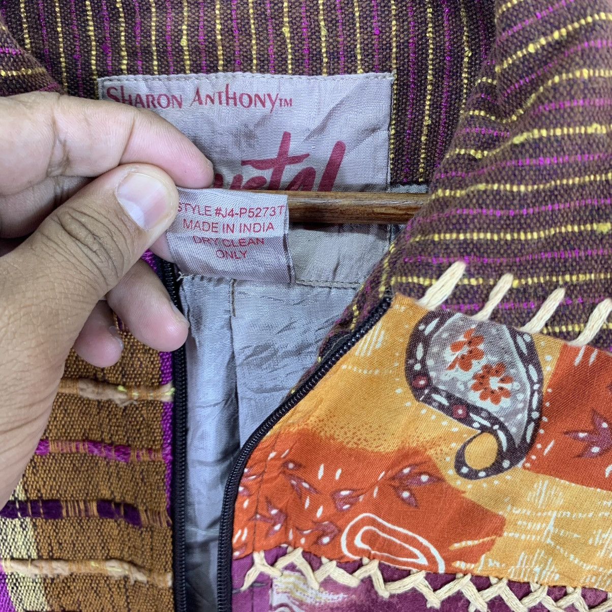 Designer × Native × Vintage VINTAGE SHARON ANTHONY CRYSTAL PATCH WORK JACKET Size M / US 6-8 / IT 42-44 - 9 Thumbnail