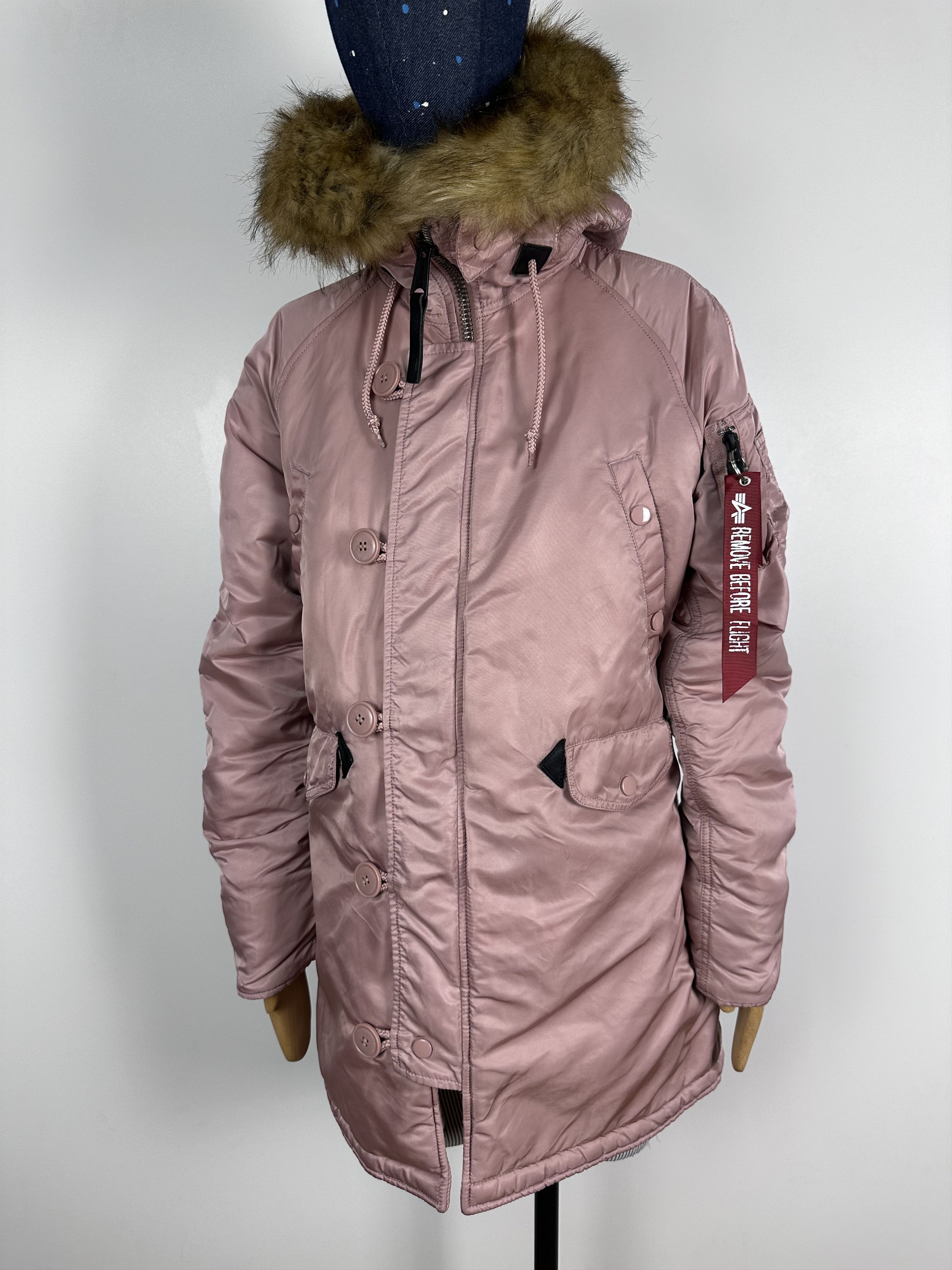 Alpha Industries N-3B Pink Parka Jacket Womans Size S