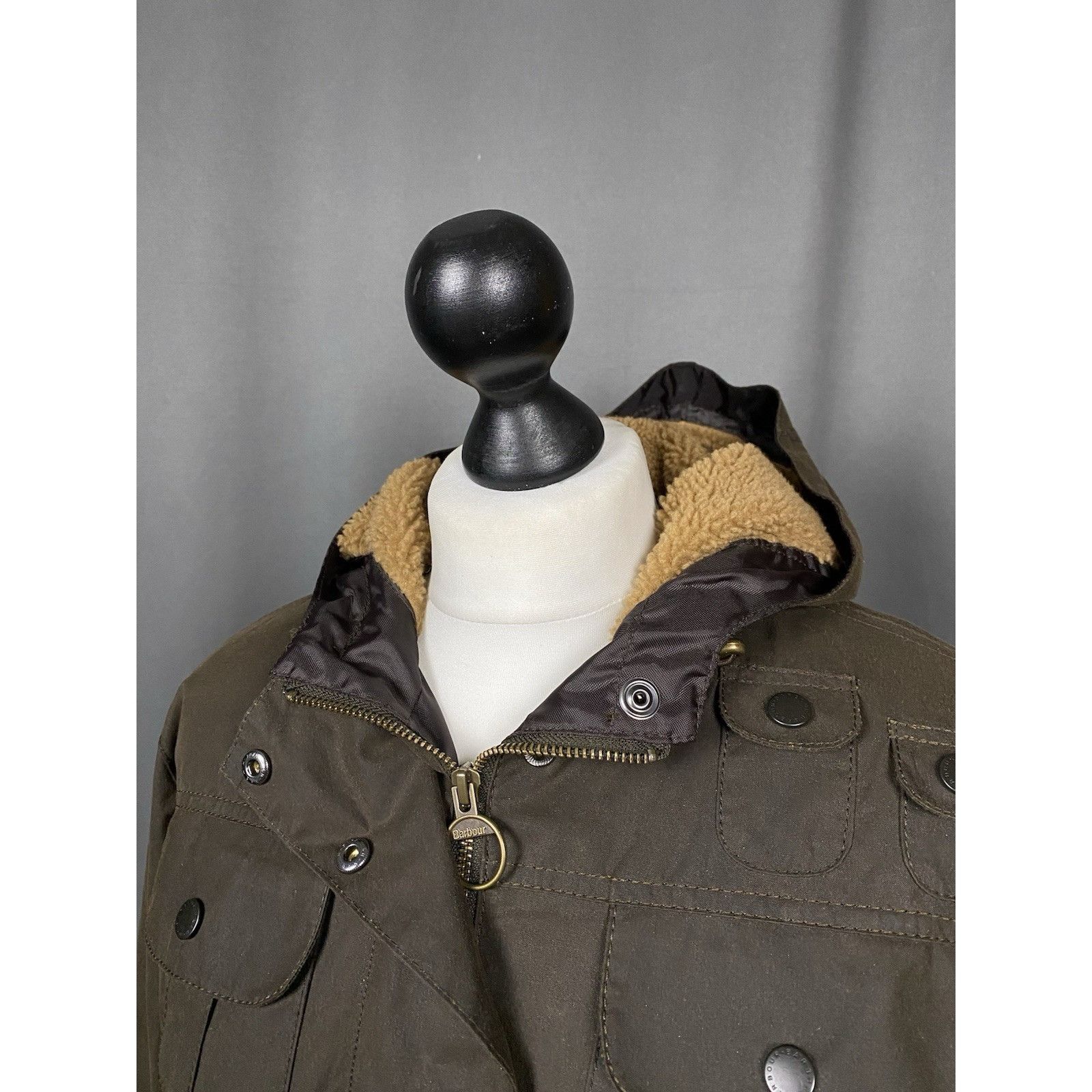 Barbour Barbour Winter Force Women's Brown Insulated Waxed Parka Jac Size XL / US 12-14 / IT 48-50 - 5 Thumbnail