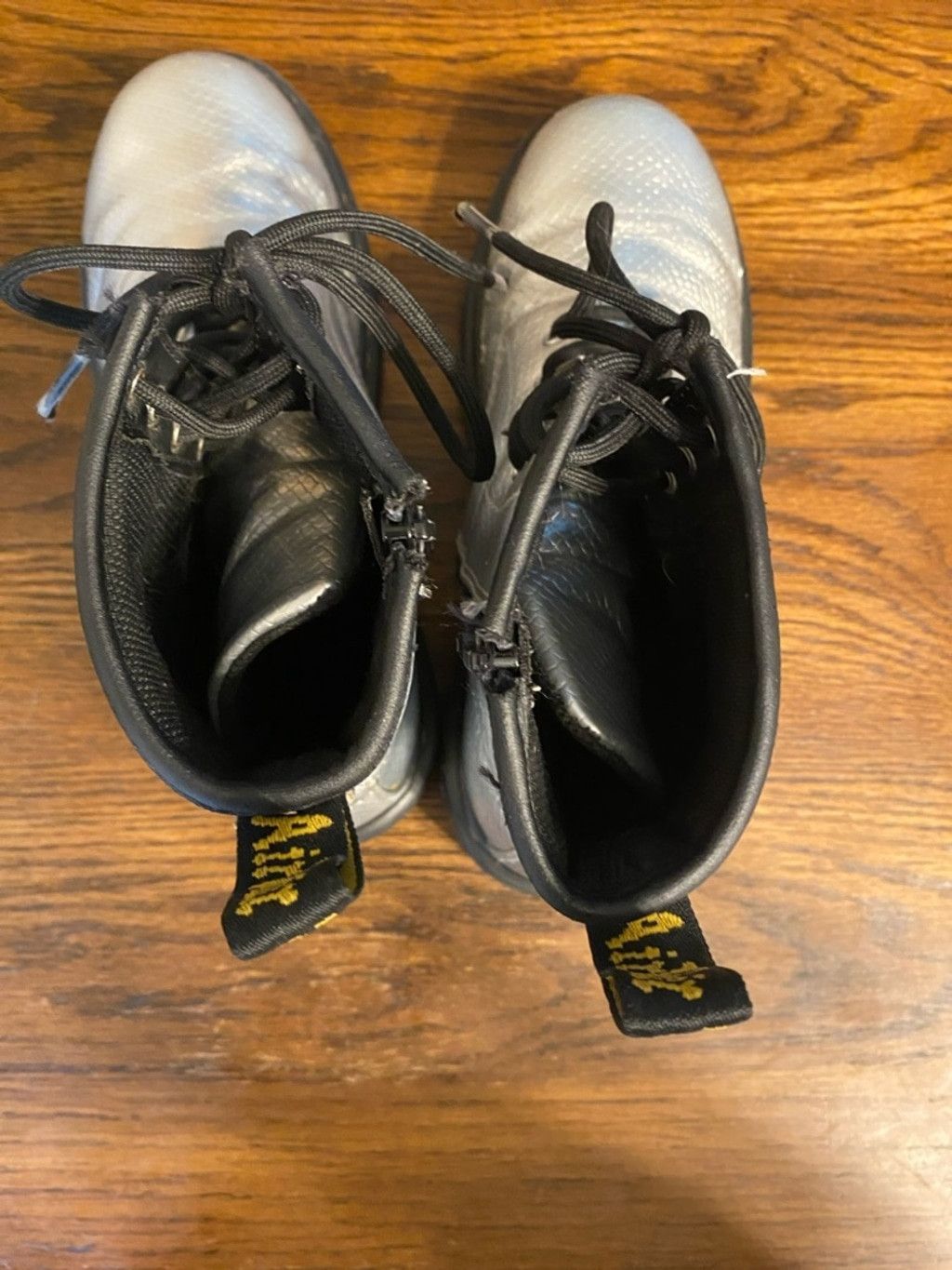 Dr. Martens Dr Martens Silver Scale 8 Eye Zipper Boots size 6 Size US 6 / IT 36 - 8 Thumbnail