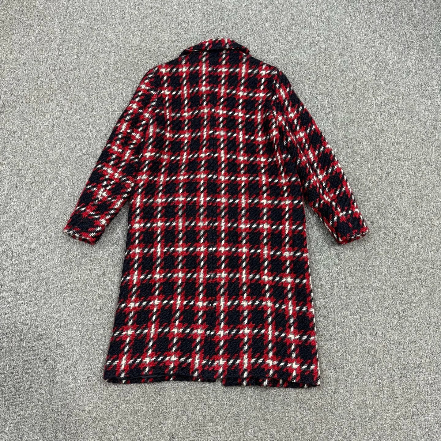Miu Miu MiuMiu Wool Red/Black Plaid Vintage Coat 36 99New Size XS / US 0-2 / IT 36-38 - 2 Thumbnail