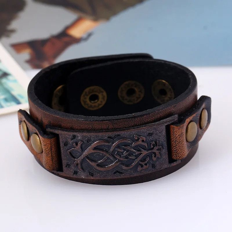 Jewelry × Leather Retro Leather Bracelet Size ONE SIZE - 5 Thumbnail