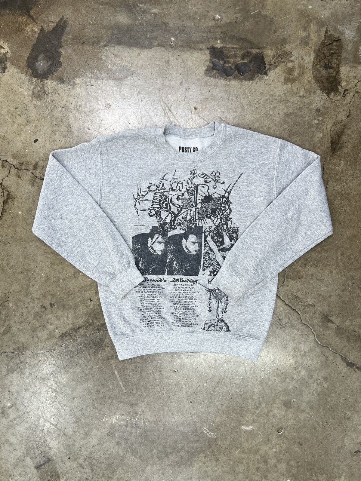 Band Tees Post Malone Posty Co Hoolywood's 25 Feeding Crewneck Small Size US L / EU 52-54 / 3 - 2 Thumbnail