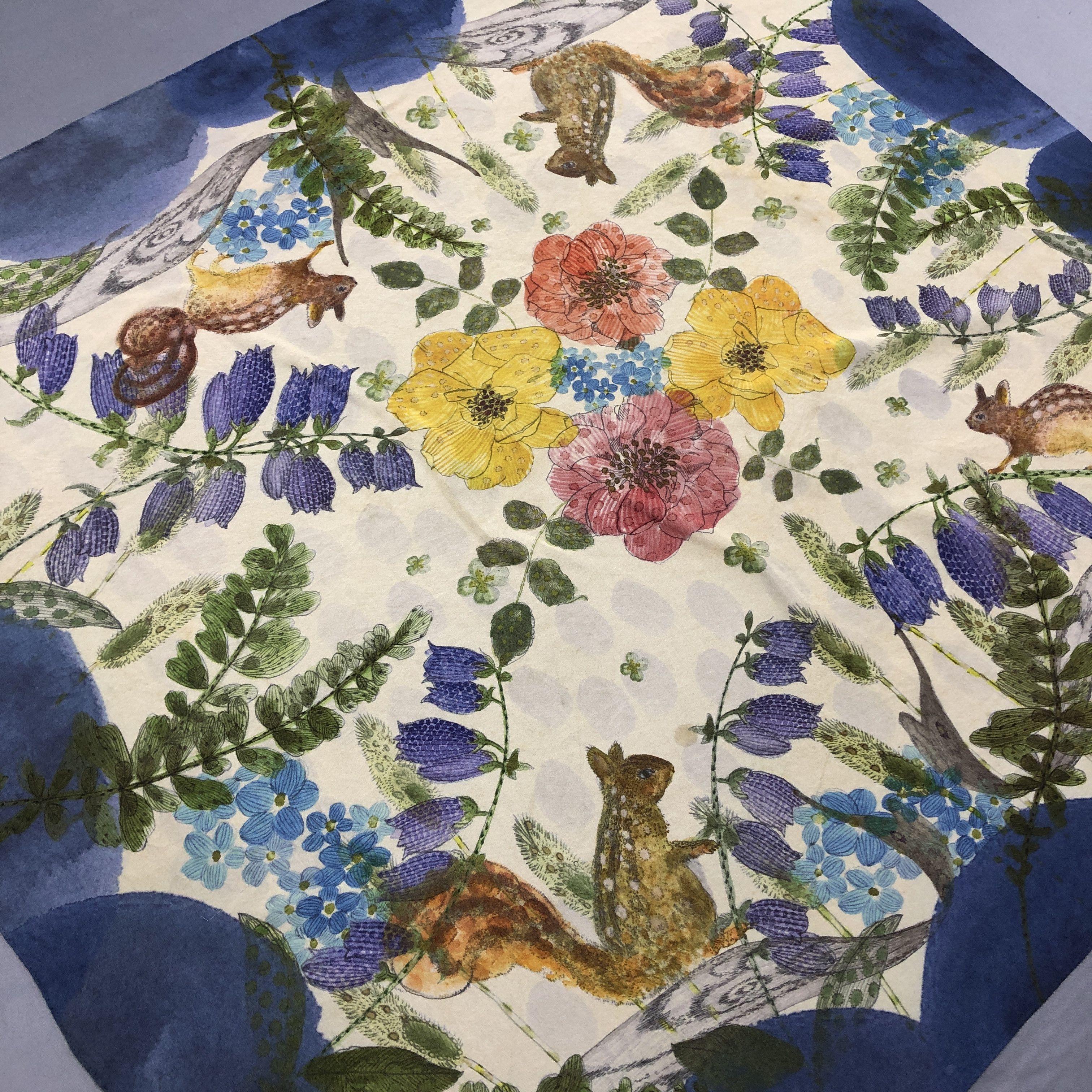 Japanese Brand × Vintage Vintage Sasaki Hitomi SILK Scarf Twill Stole Wraps Scarves Size ONE SIZE - 4 Thumbnail